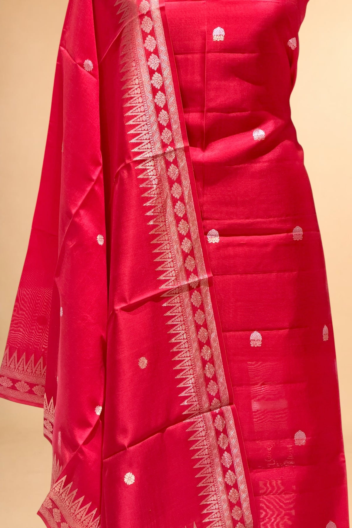Red Pure Soft Silk Sona - Rupa Suit Set