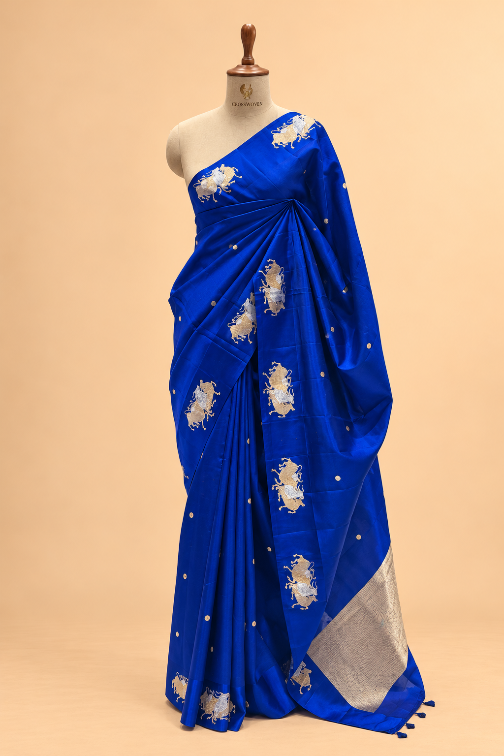 Pure Silk Saree with Cow Motifs