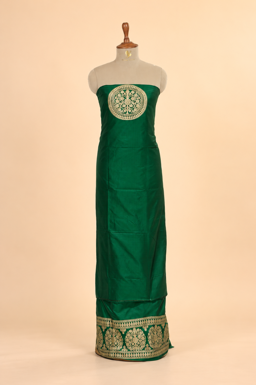 Green Katan Silk Co-ord Set