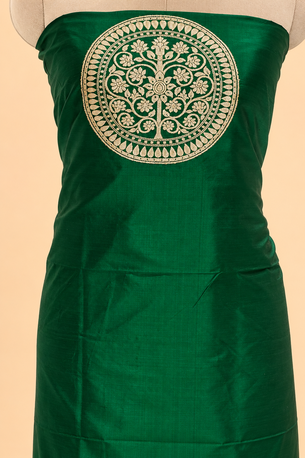 Green Katan Silk Co-ord Set