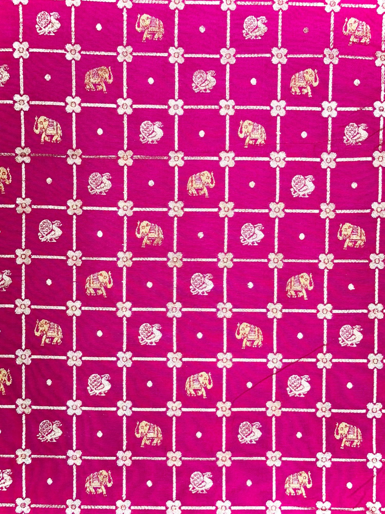 Rani Pink Semi Katan Silk Blouse Piece