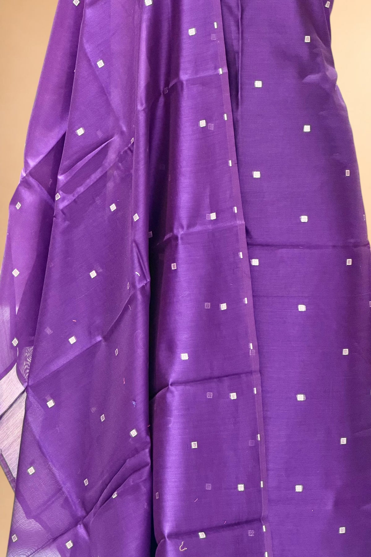 Purple Pure Banarasi Chanderi Silk Suit Set