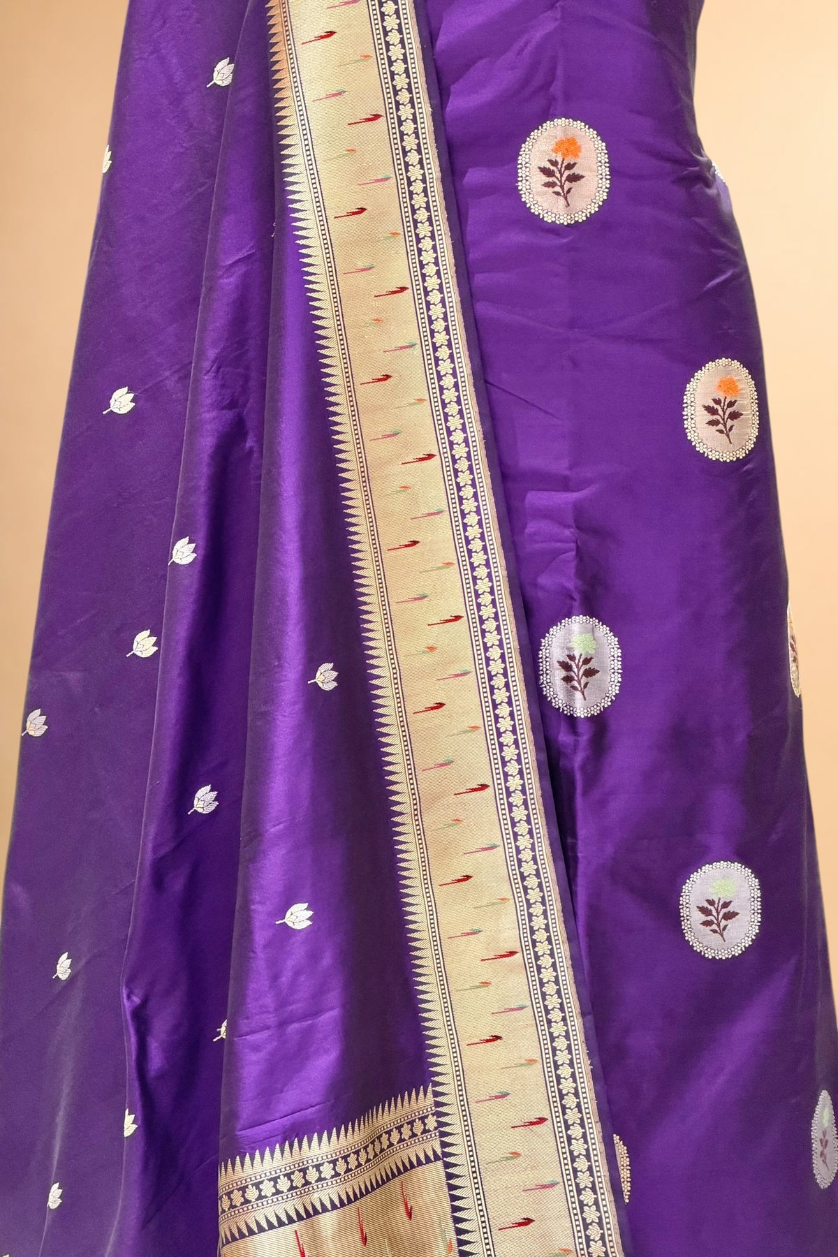 Purple Pure Katan Silk Suit Set