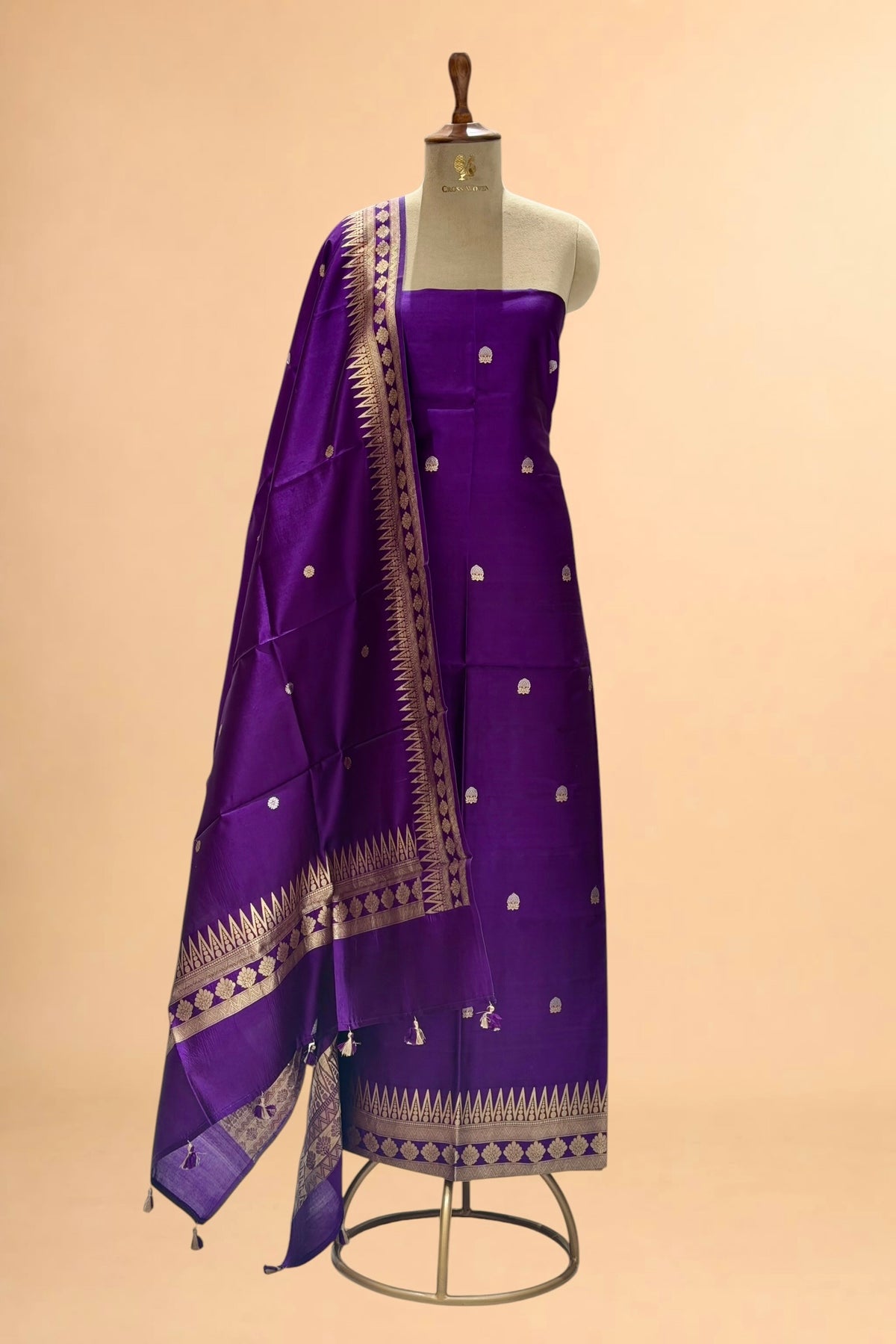 Purple Pure Soft Silk Sona - Rupa Suit Set