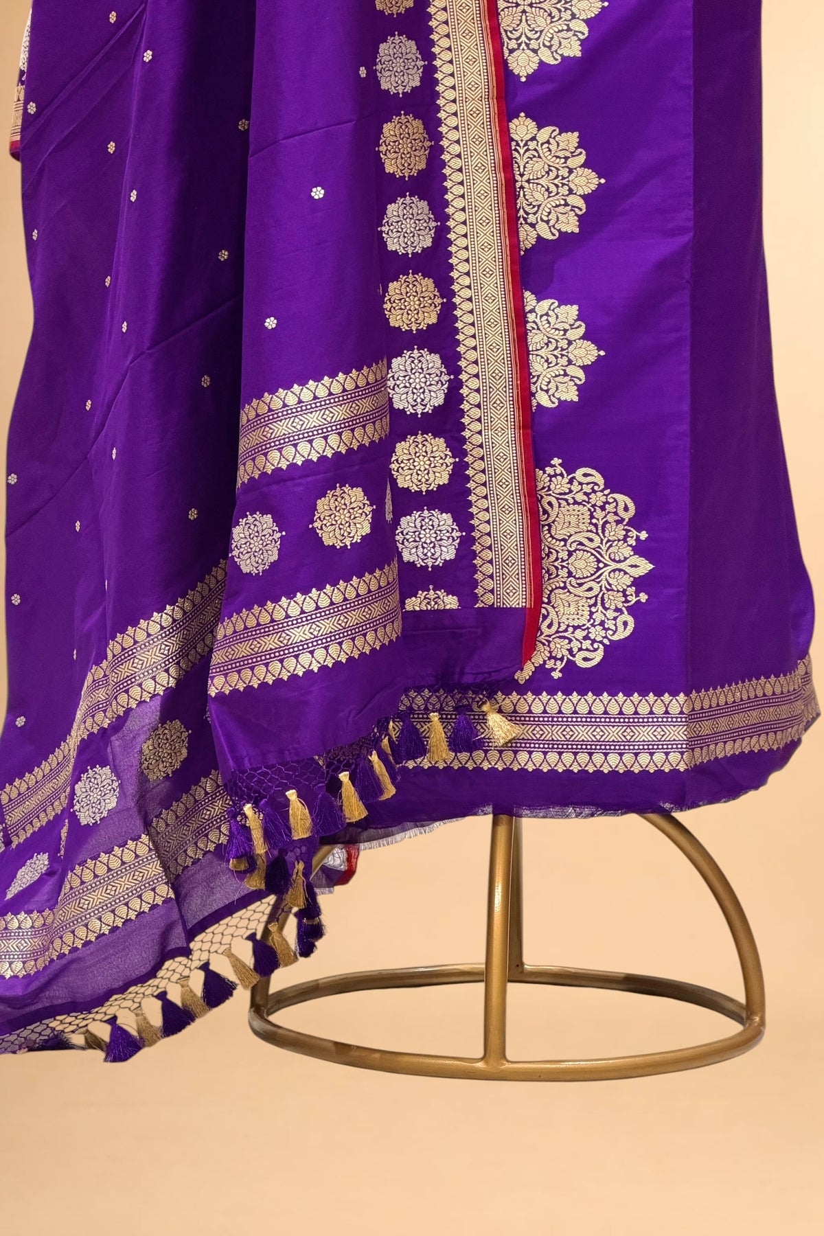 Purple Pure Banarasi Katan Silk Suit Set