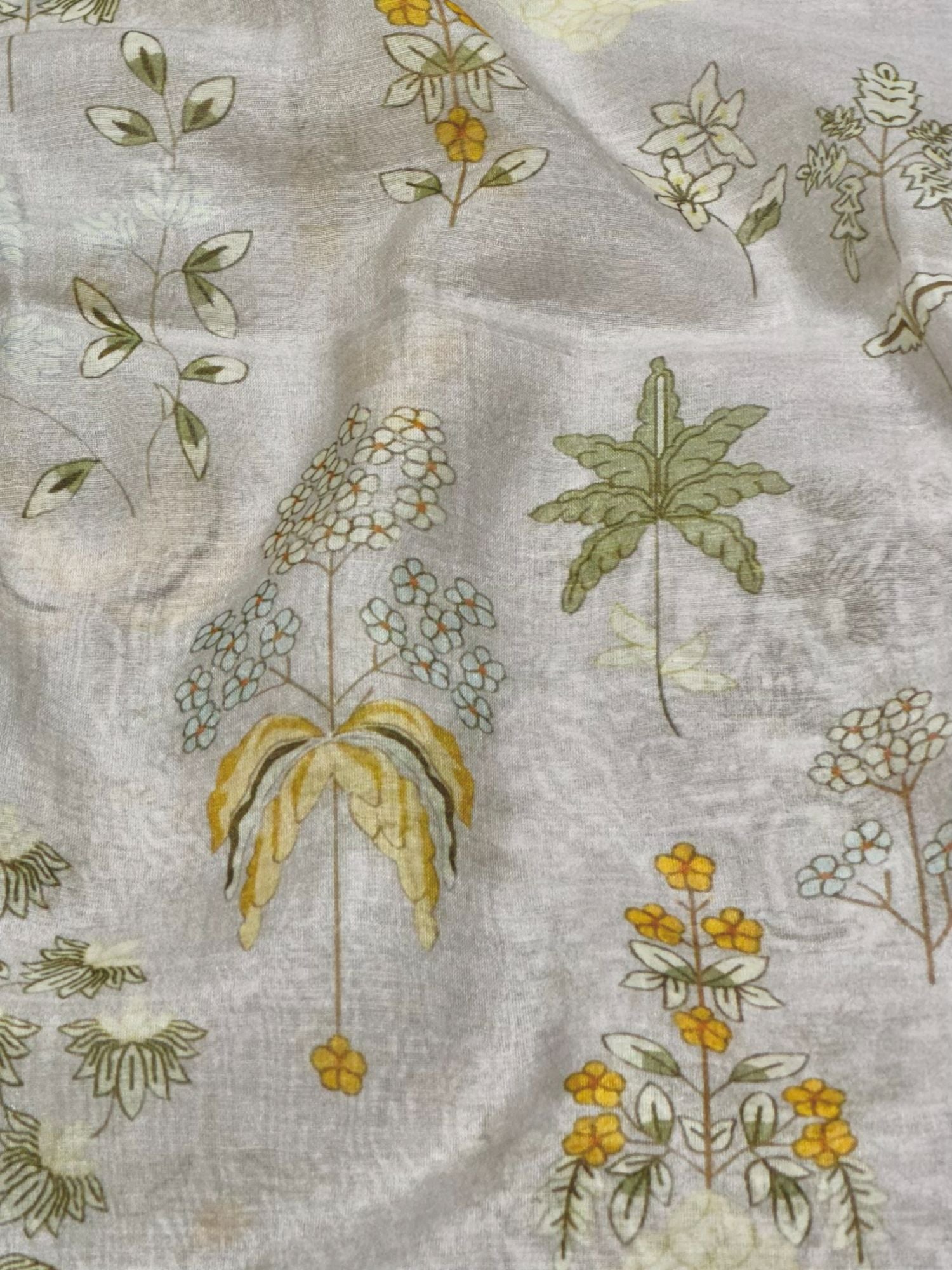 Off-White Printed Mul Fabric
