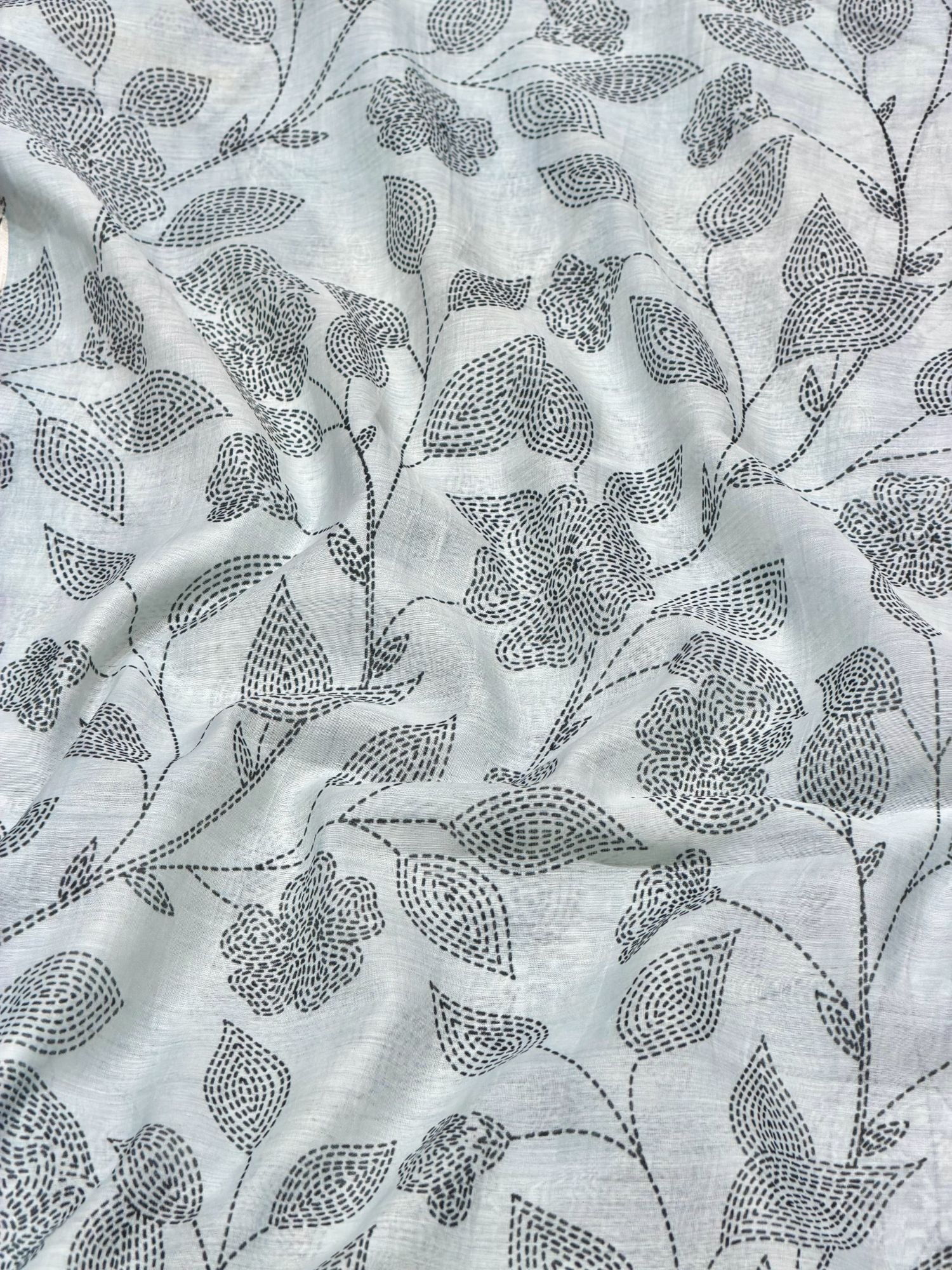 Floral Vine Mul Cotton Printed Fabric