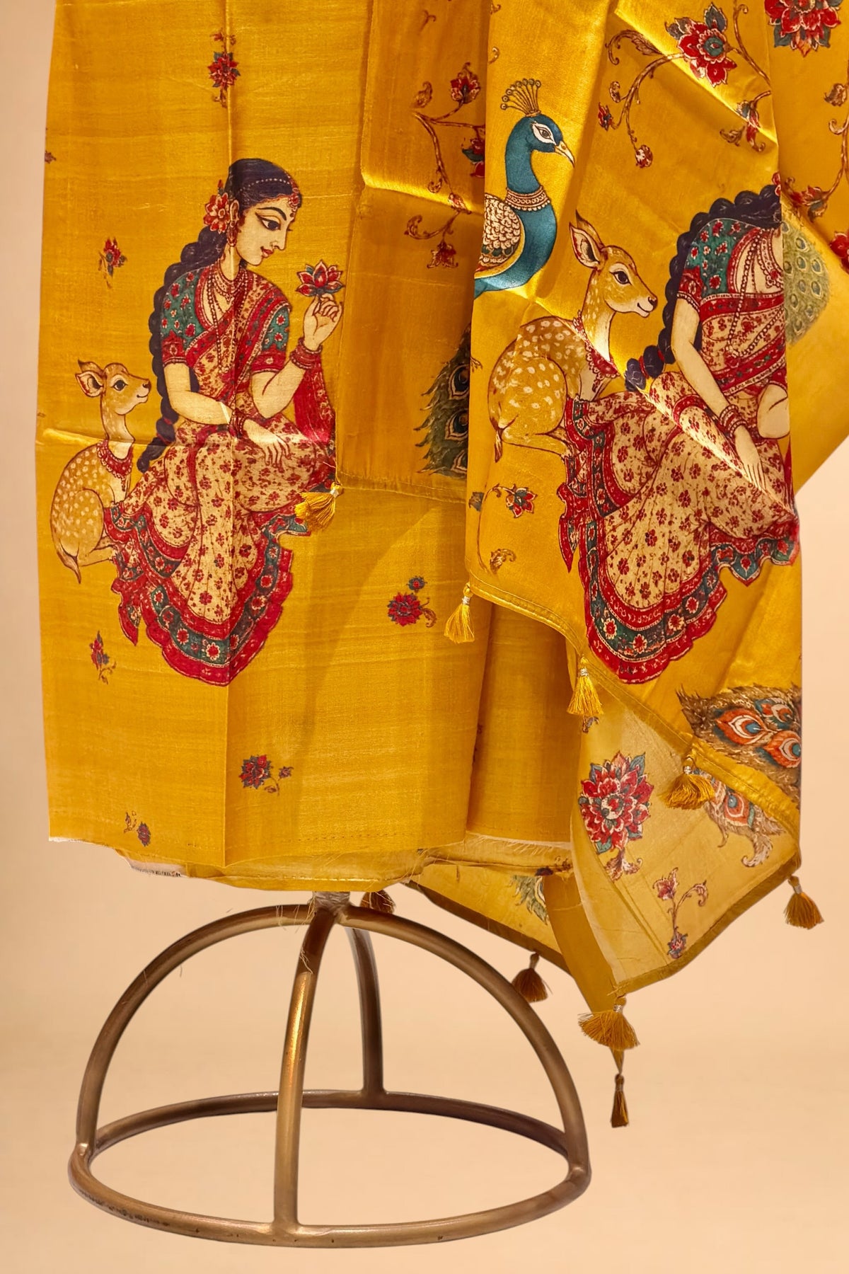 Mustard Yellow Banarasi Pure Tusser Silk Suit Set
