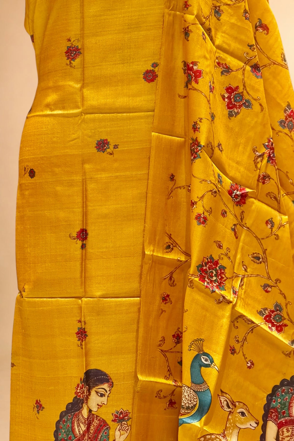 Mustard Yellow Banarasi Pure Tusser Silk Suit Set