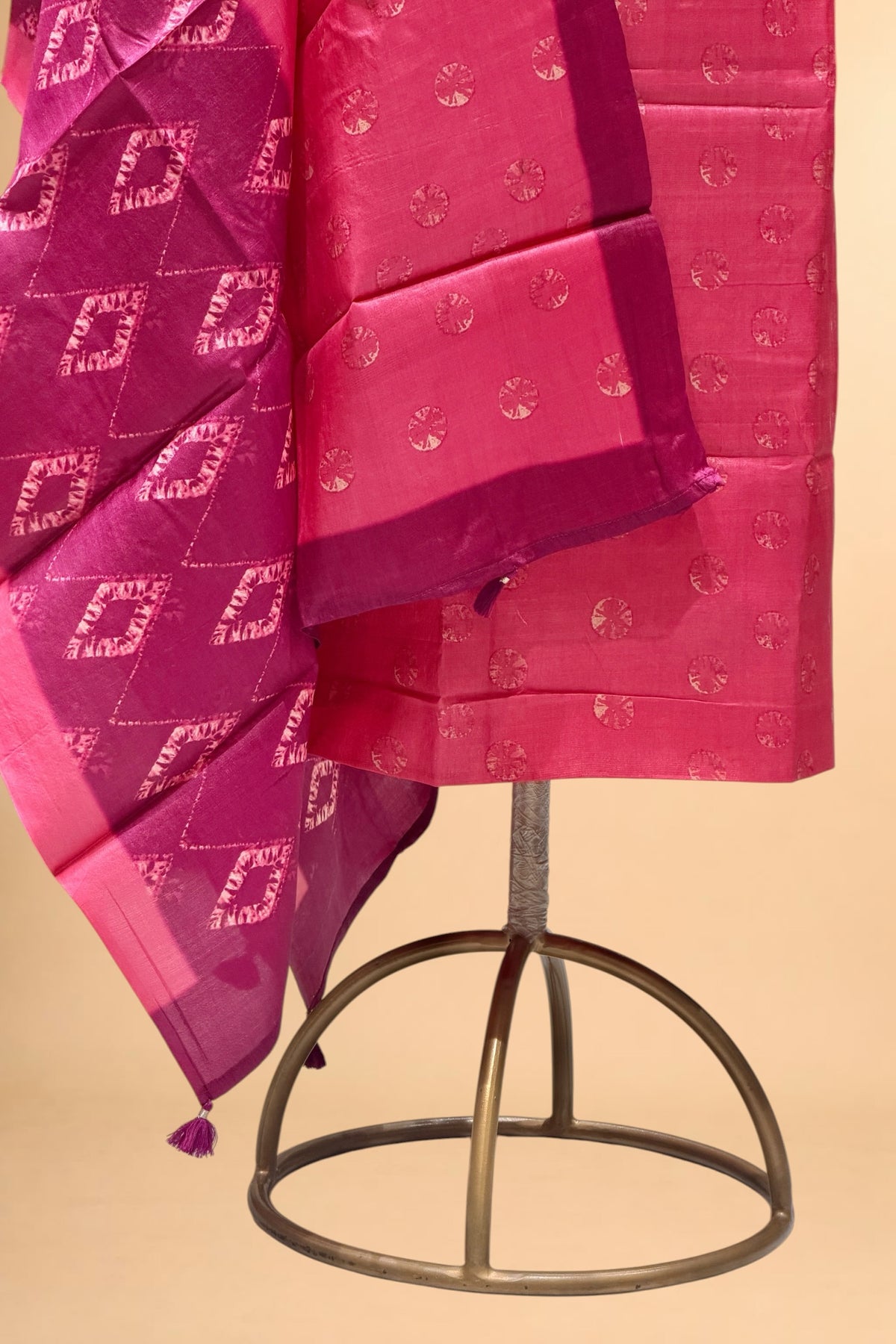 Blush Pink Banarasi Pure Tusser Silk Suit Set