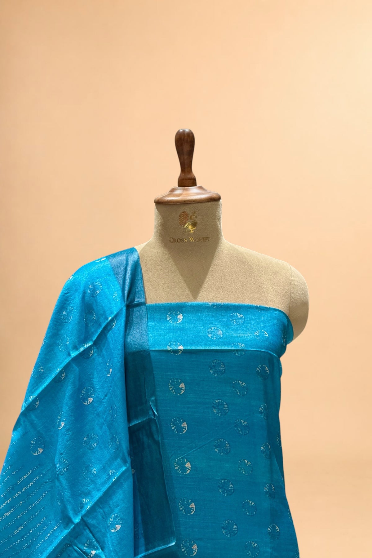 Blue Banarasi Pure Tusser Silk Suit Set