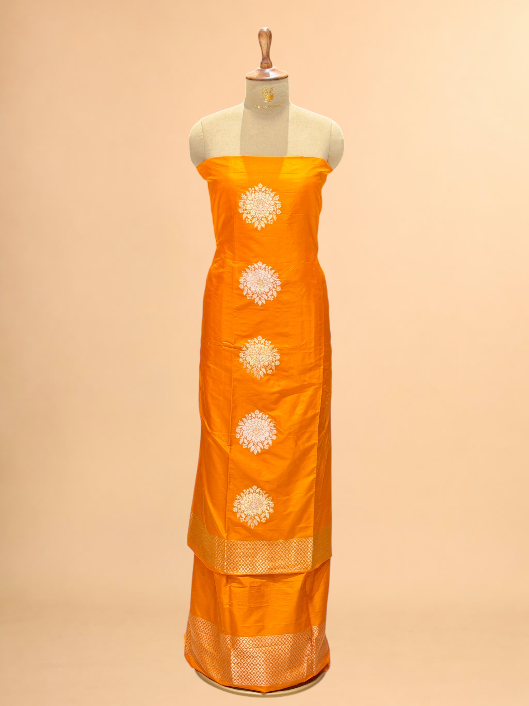 Orange Pure Katan Silk Co-ord Set