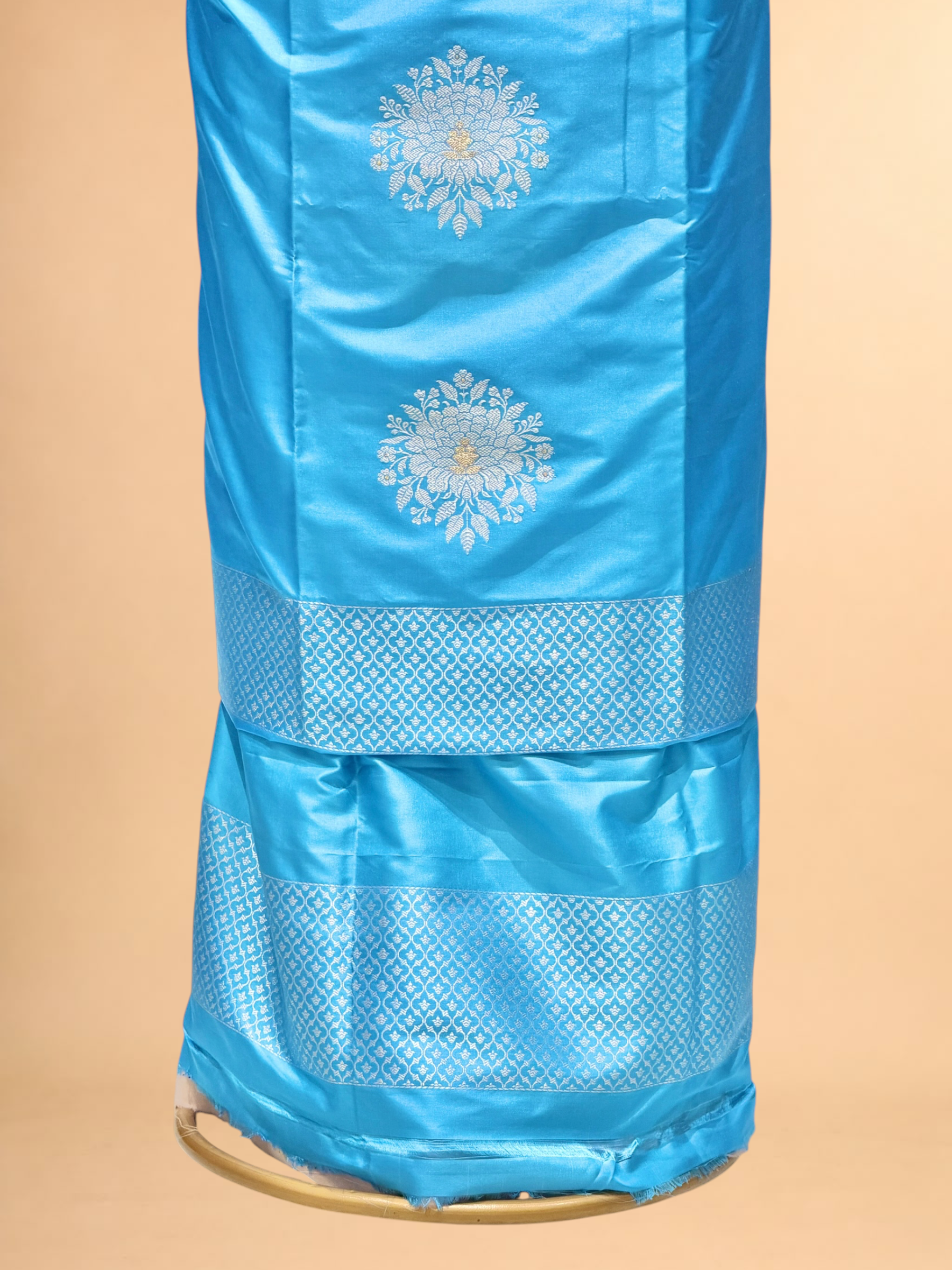 Turquoise Blue Katan Silk Co-ord Set