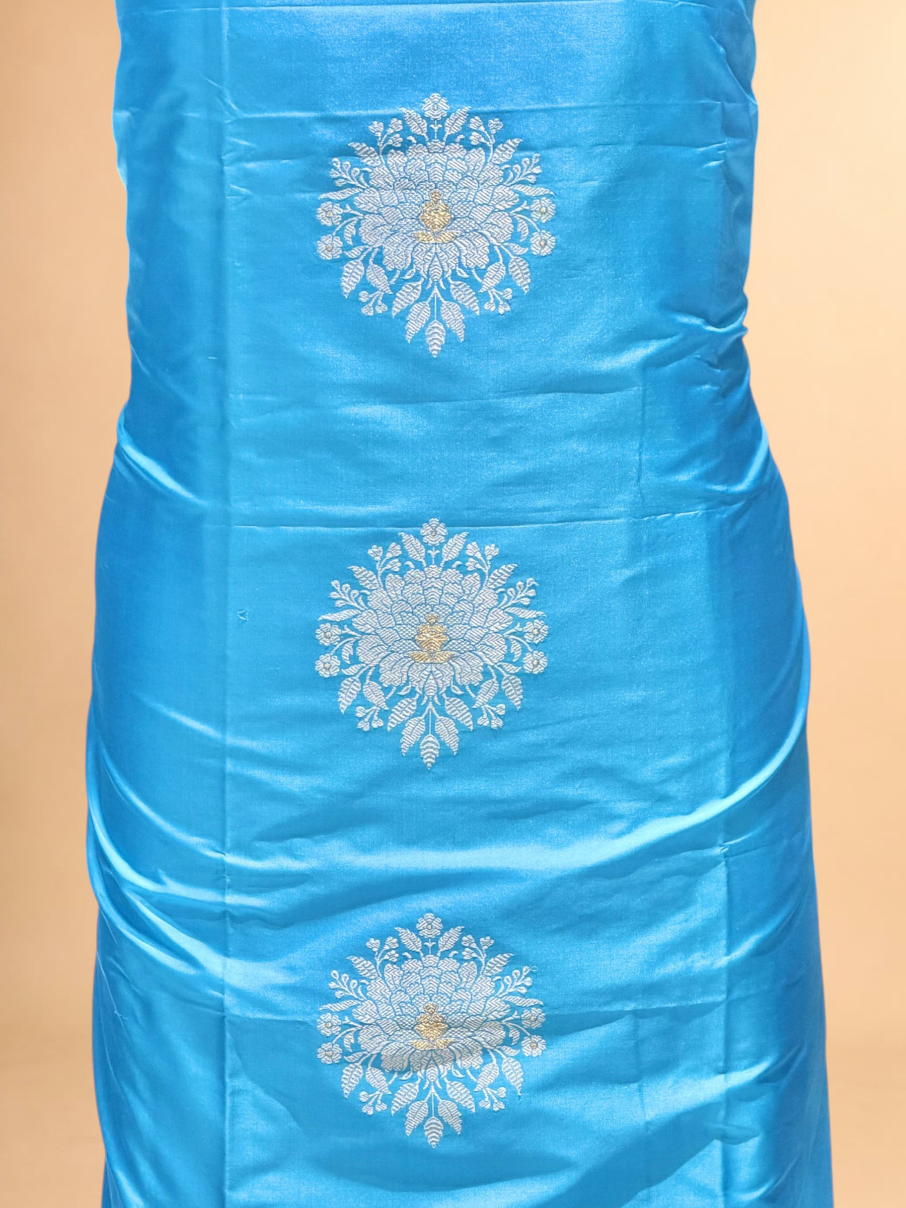 Turquoise Blue Katan Silk Co-ord Set