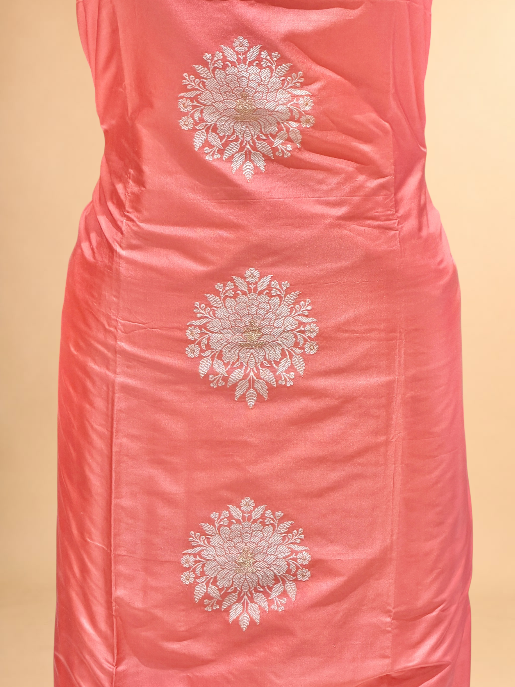 Peach Pink Pure Katan Silk Co-ord Set