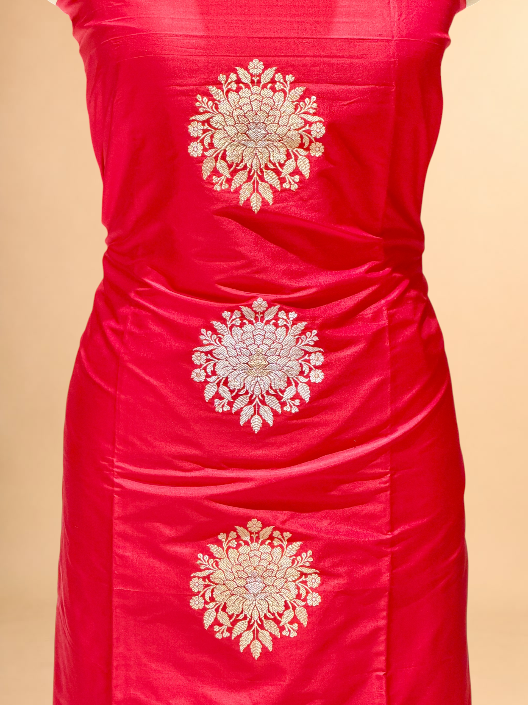 Red Pure Katan Silk Co-ord Set