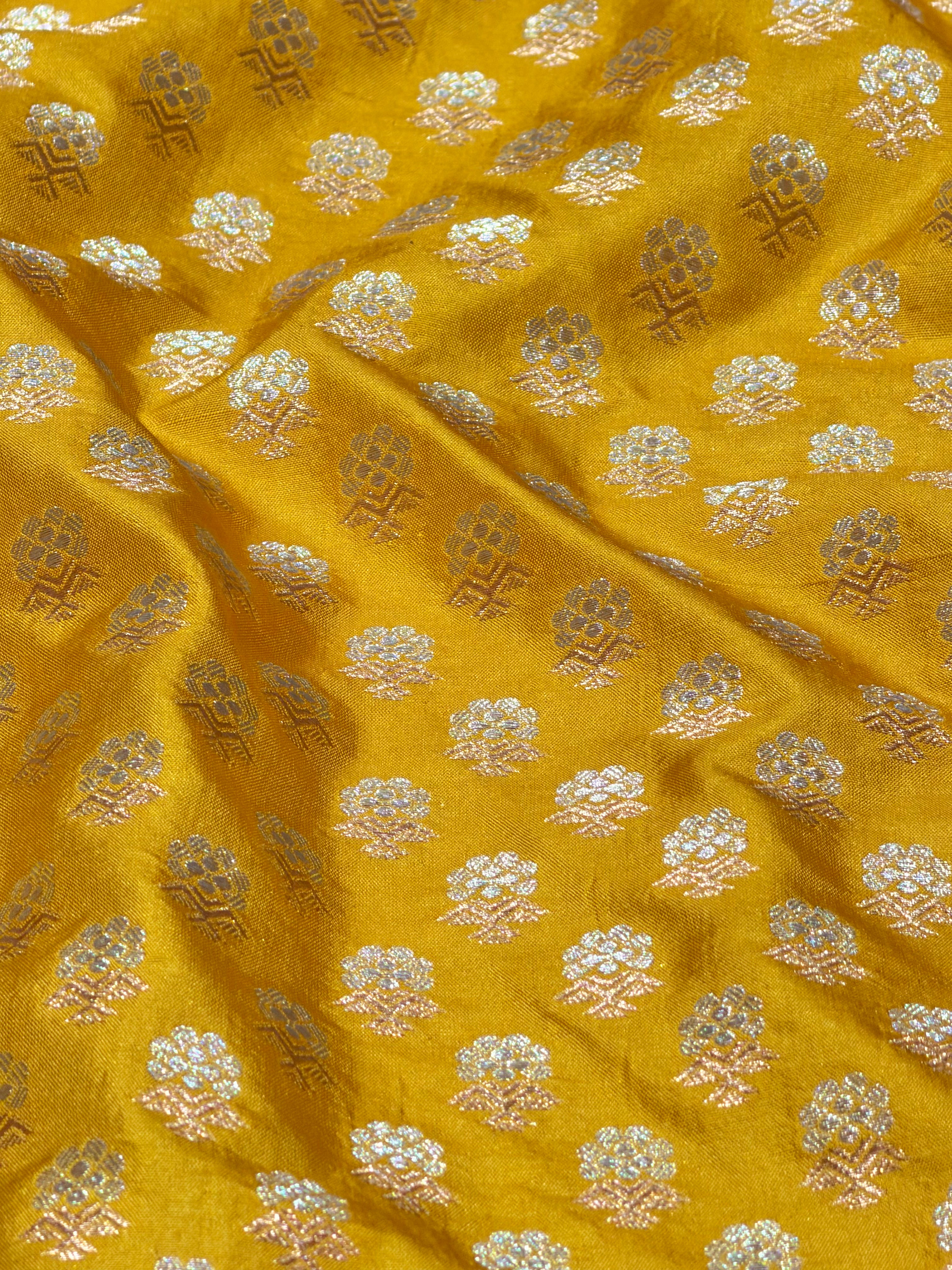 Yellow Sona - Rupa Katan Silk Handloom Fabric
