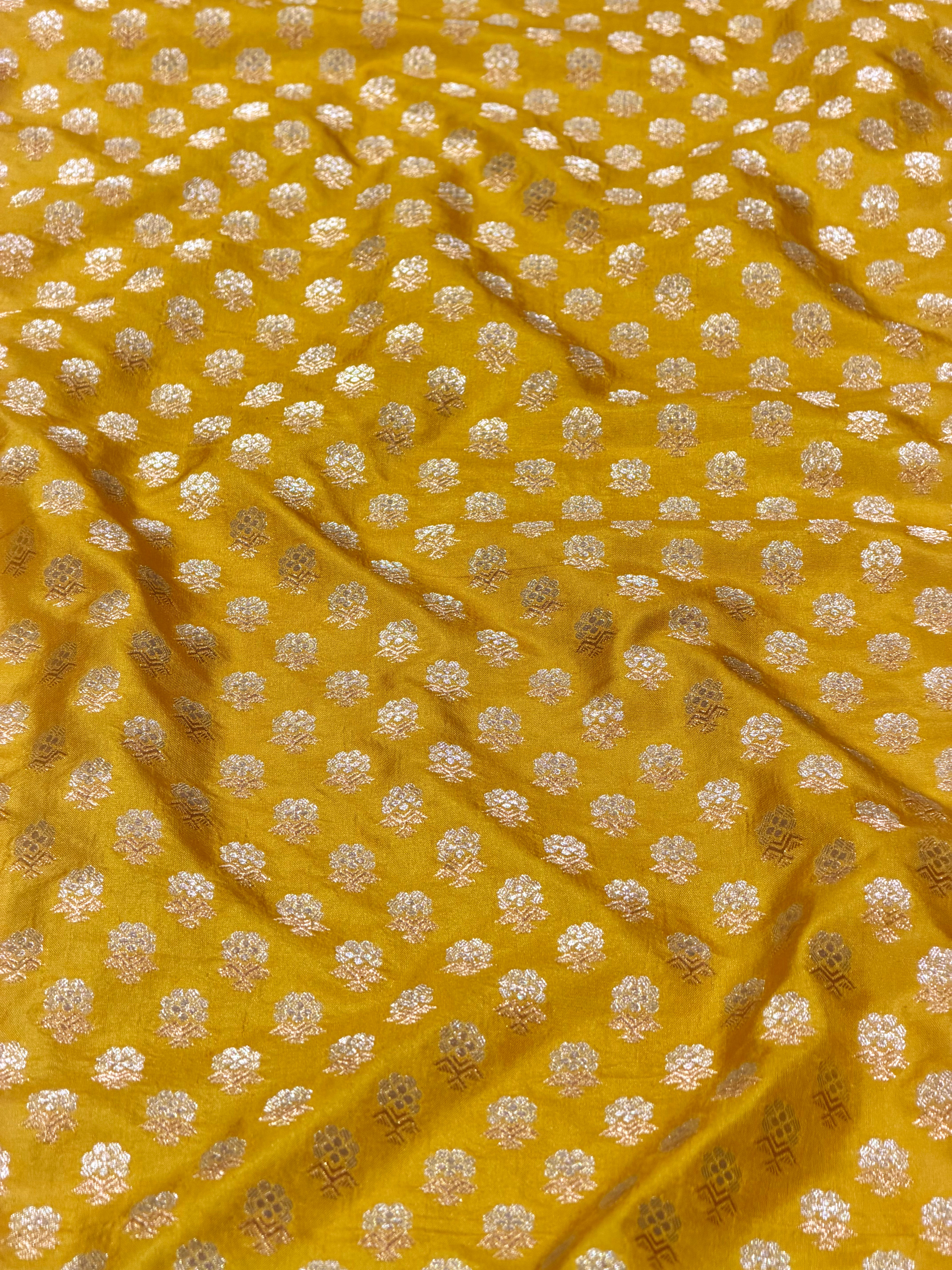 Yellow Sona - Rupa Katan Silk Handloom Fabric