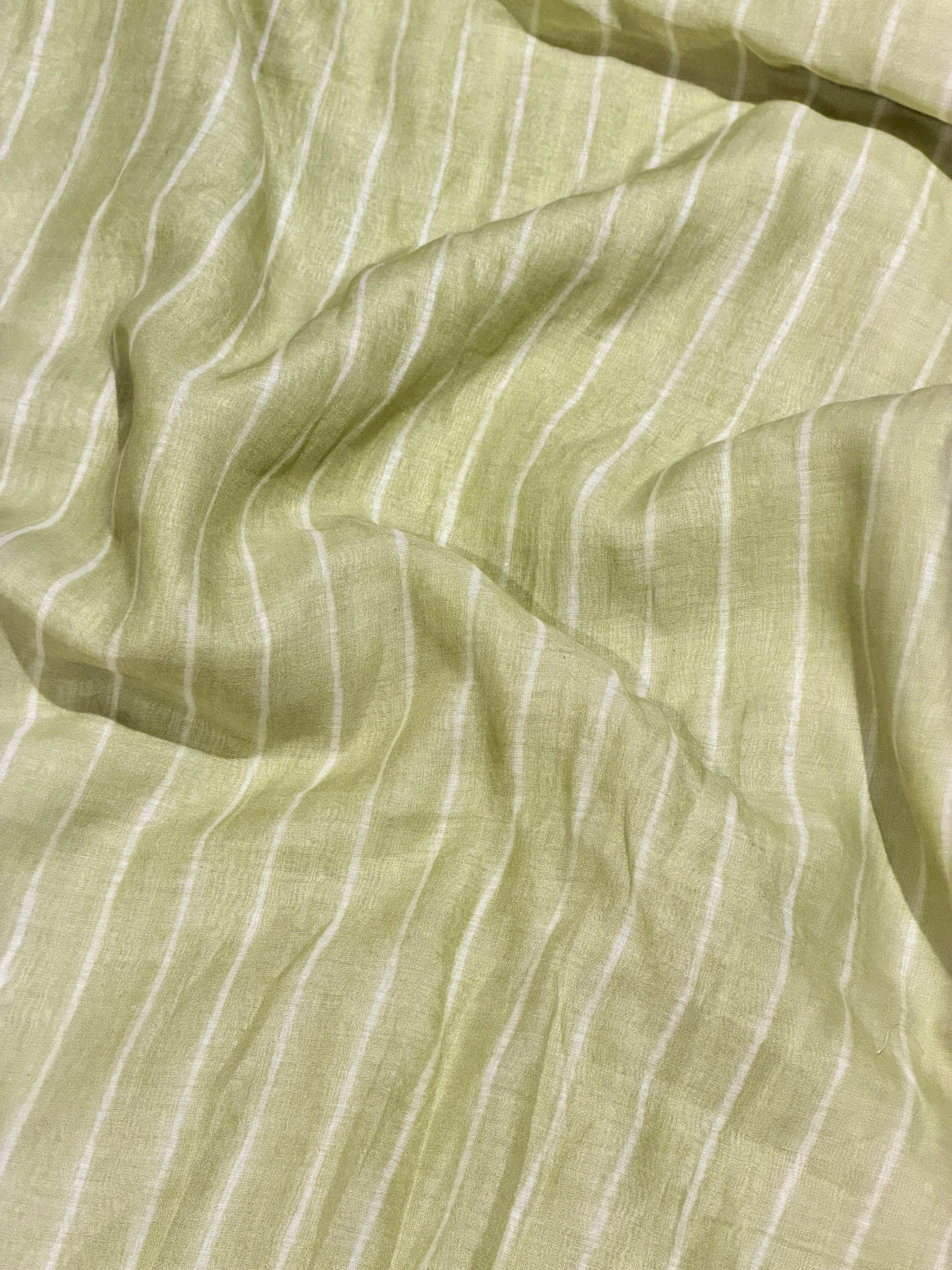 Pastel Pistachio Green Floral Mul Prints Fabric