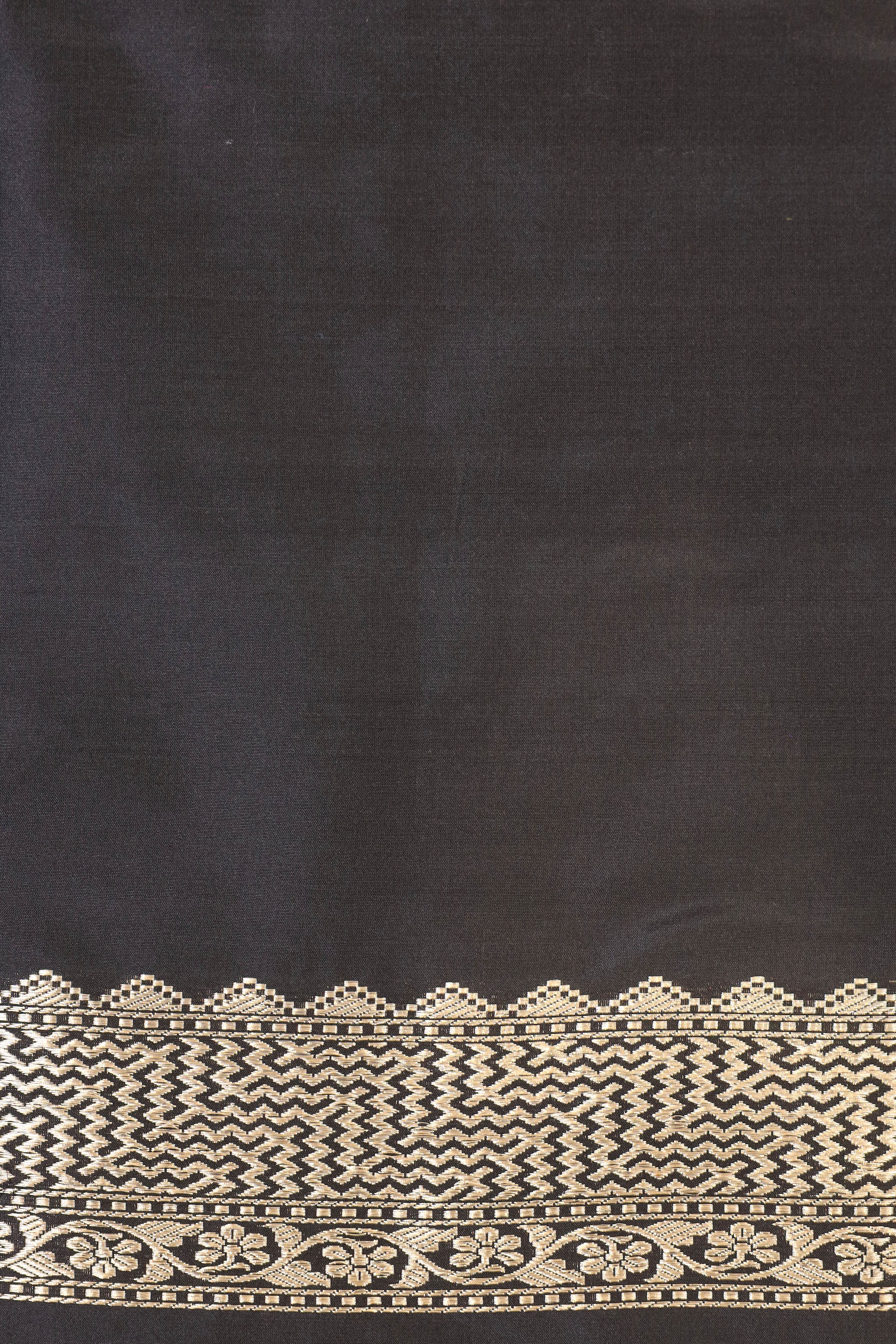 Black Katan Silk Suit Set With Meenakari Floral Jaal Dupatta