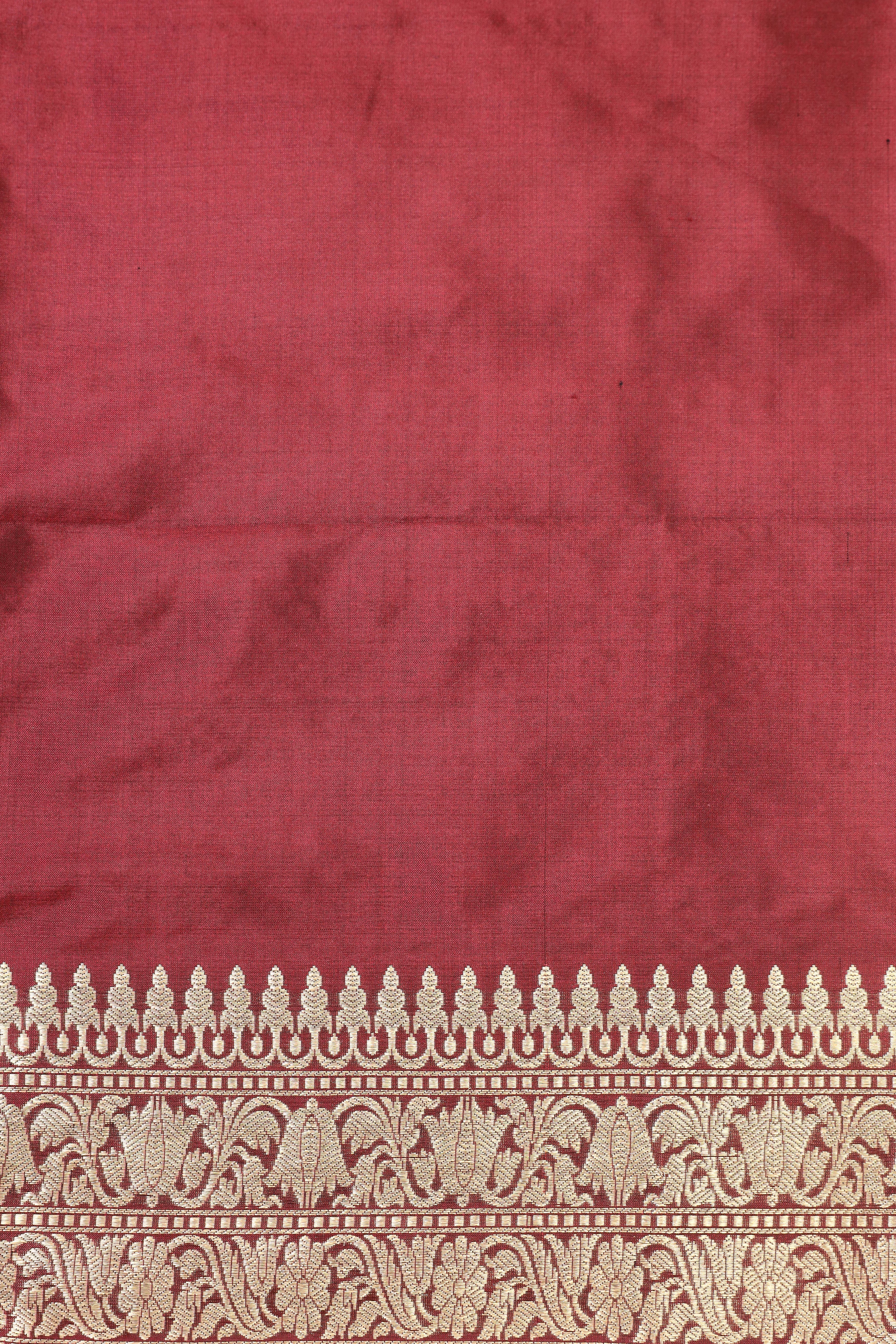 Maroon Katan Silk Suit Set With Checkered Pattern Dupatta