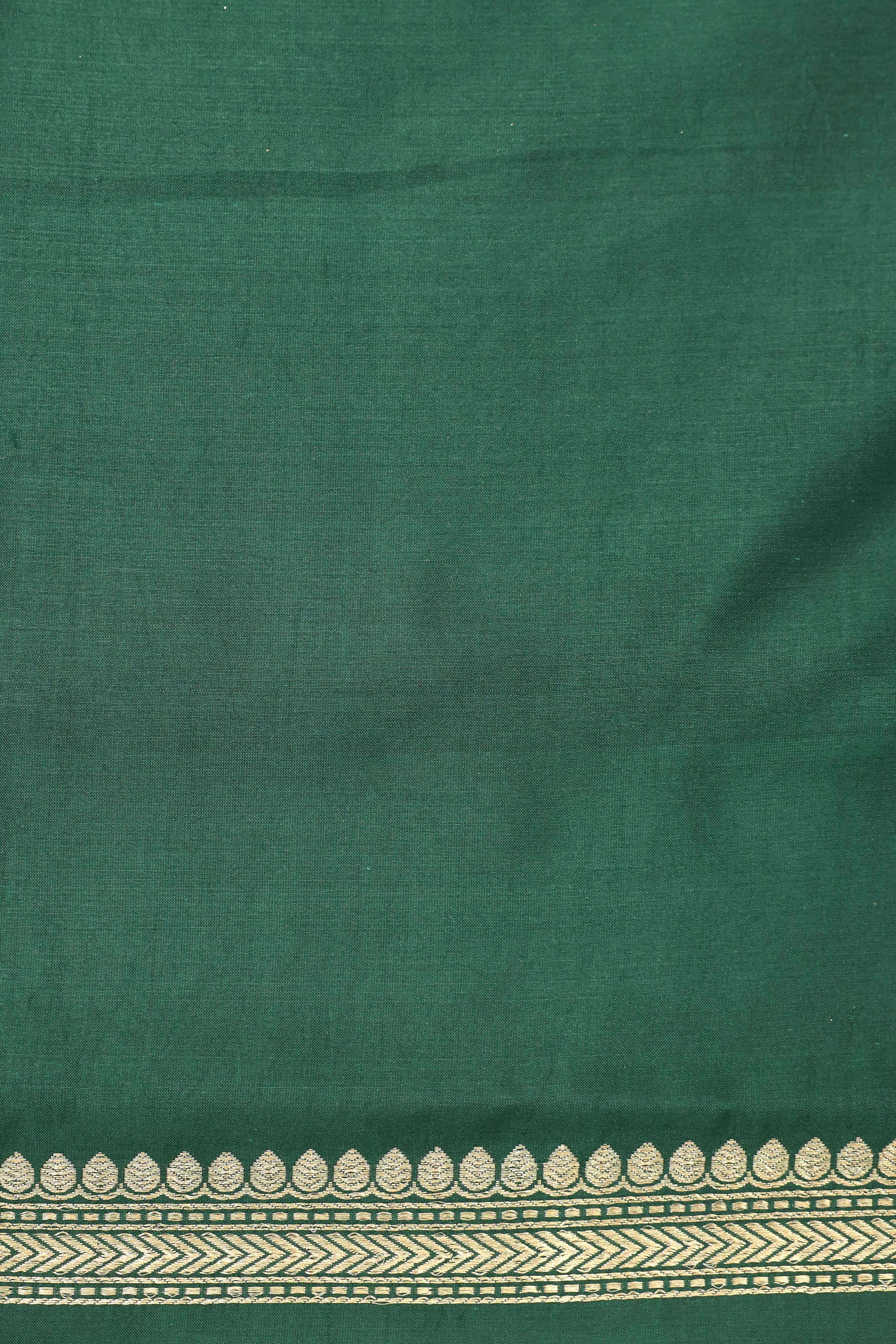 Bottle Green Banarasi Soft Silk Suit Set With Organza Dupatta