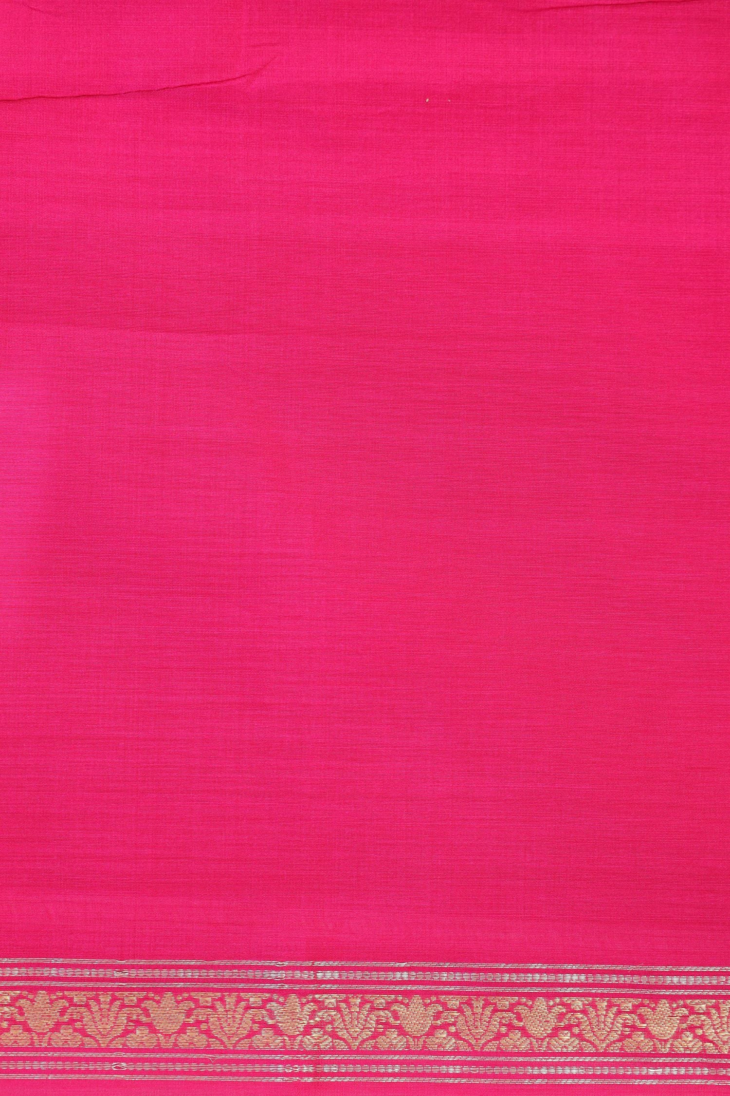 Pink Chiniya Silk Suit Set With Organza Dupatta