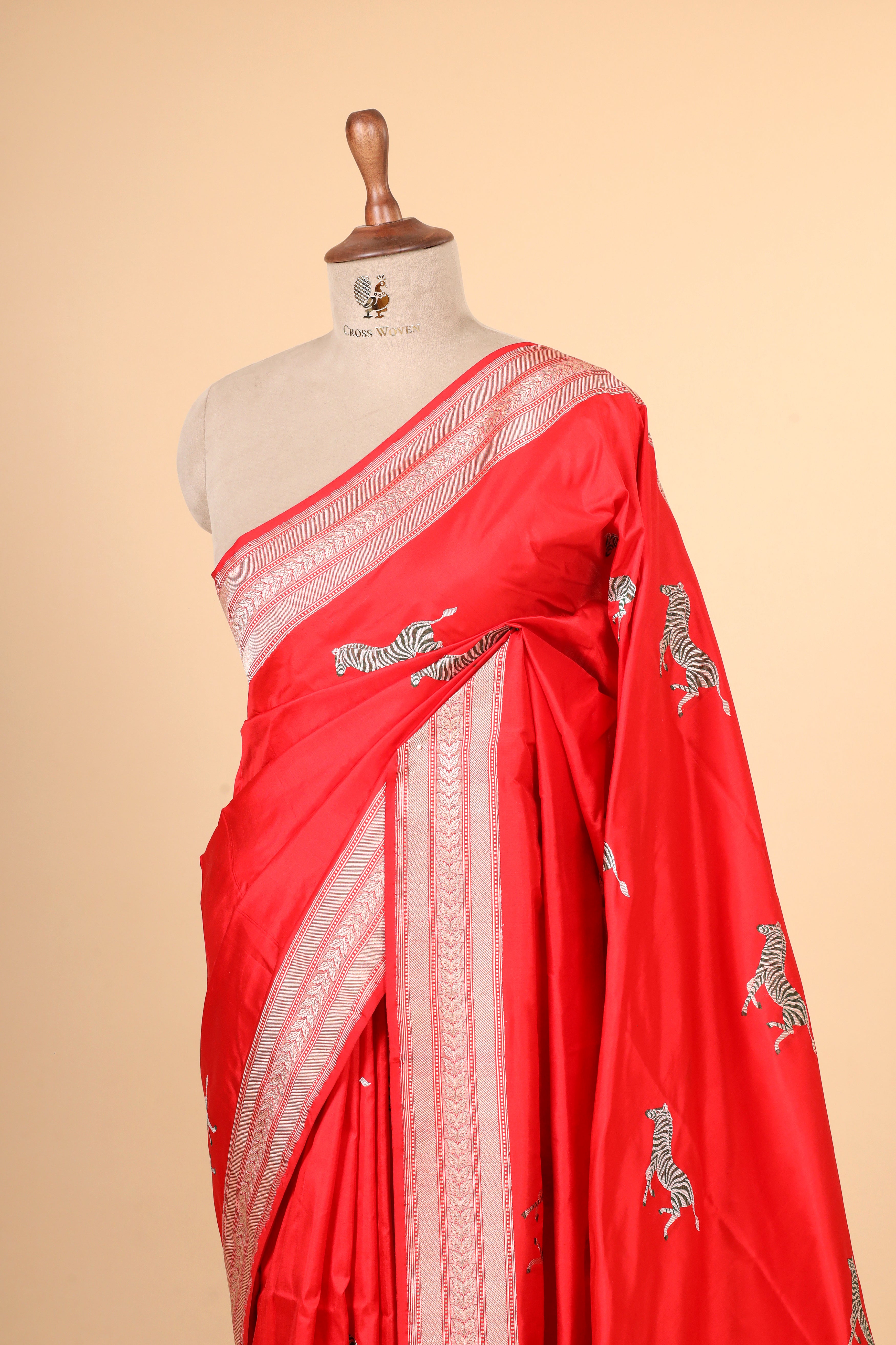 Red Handwoven Pure Banarasi Katan Silk Saree