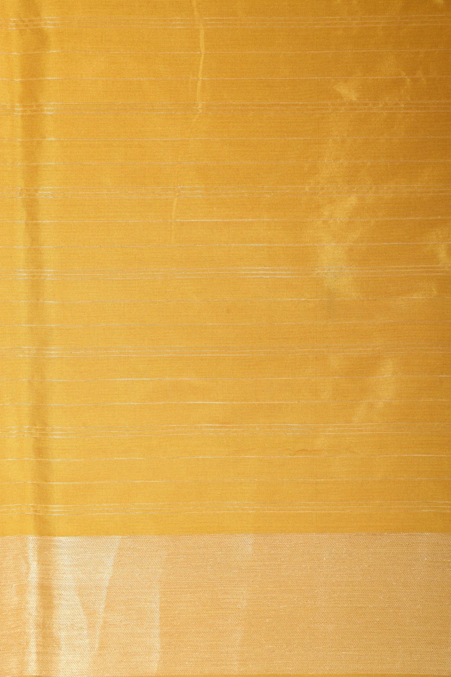 Mustard Yellow Handwoven Pure Banarasi Katan Silk Saree