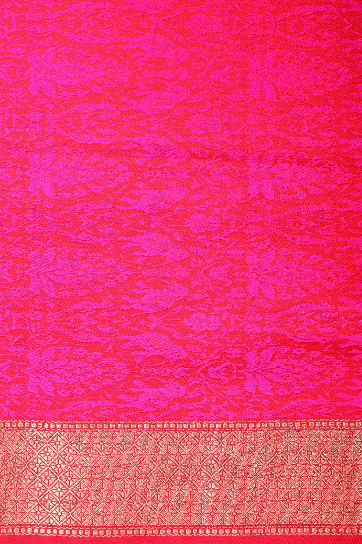 Rani Pink Handwoven Pure Banarasi Katan Silk Saree