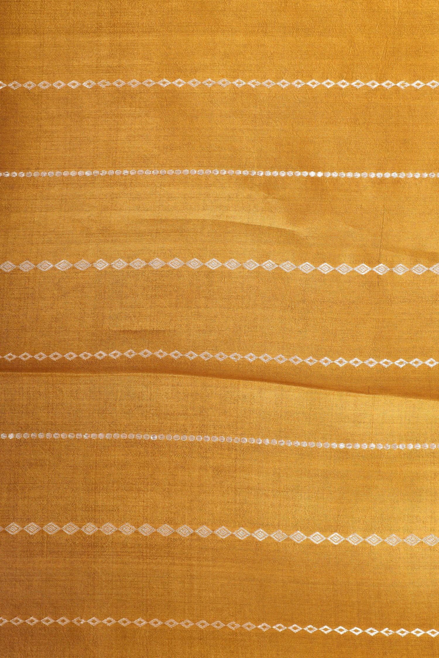 Olive Gold Handwoven Pure Banarasi Soft Silk Saree