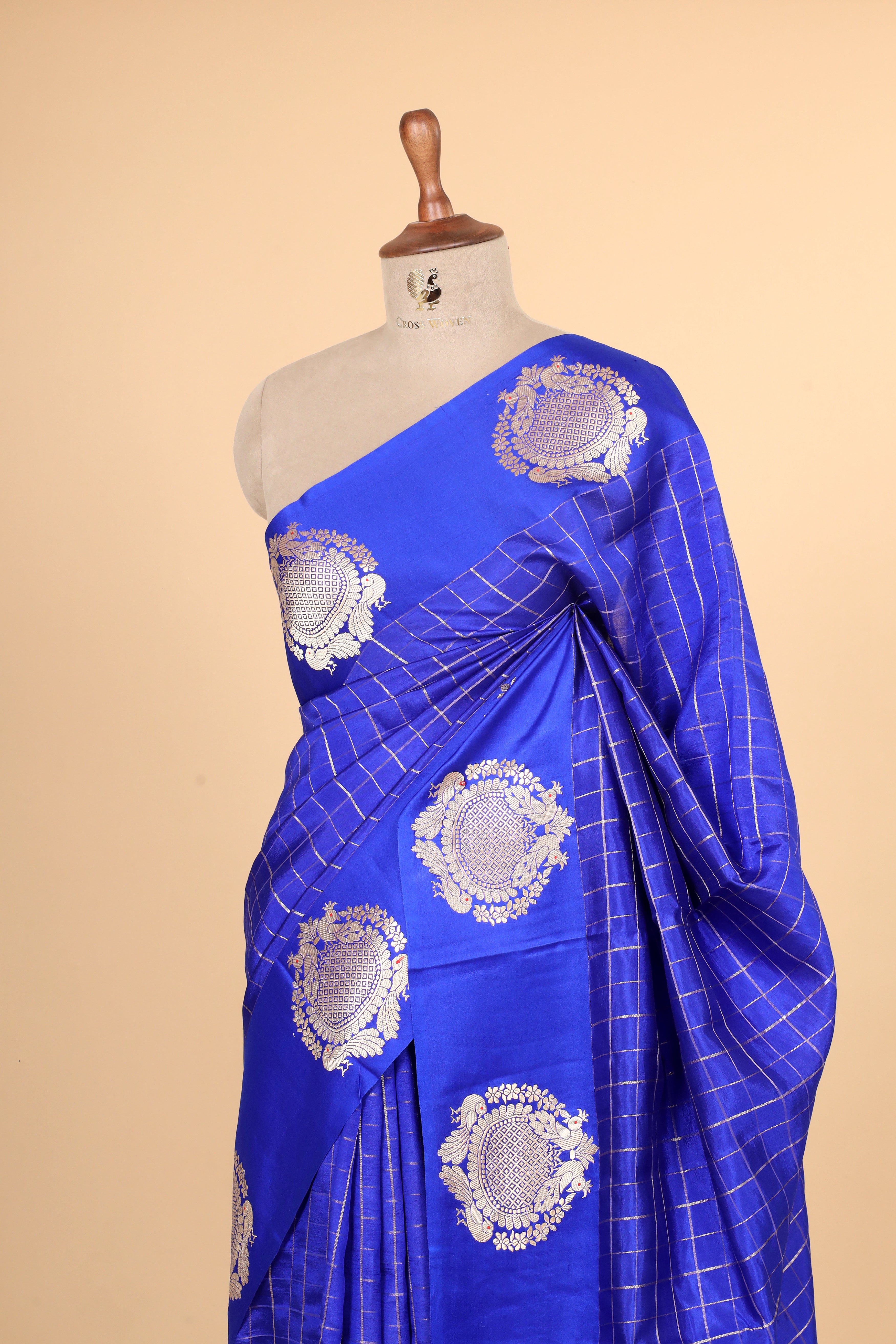 Royal Blue Handwoven Pure Banarasi Soft Silk Saree