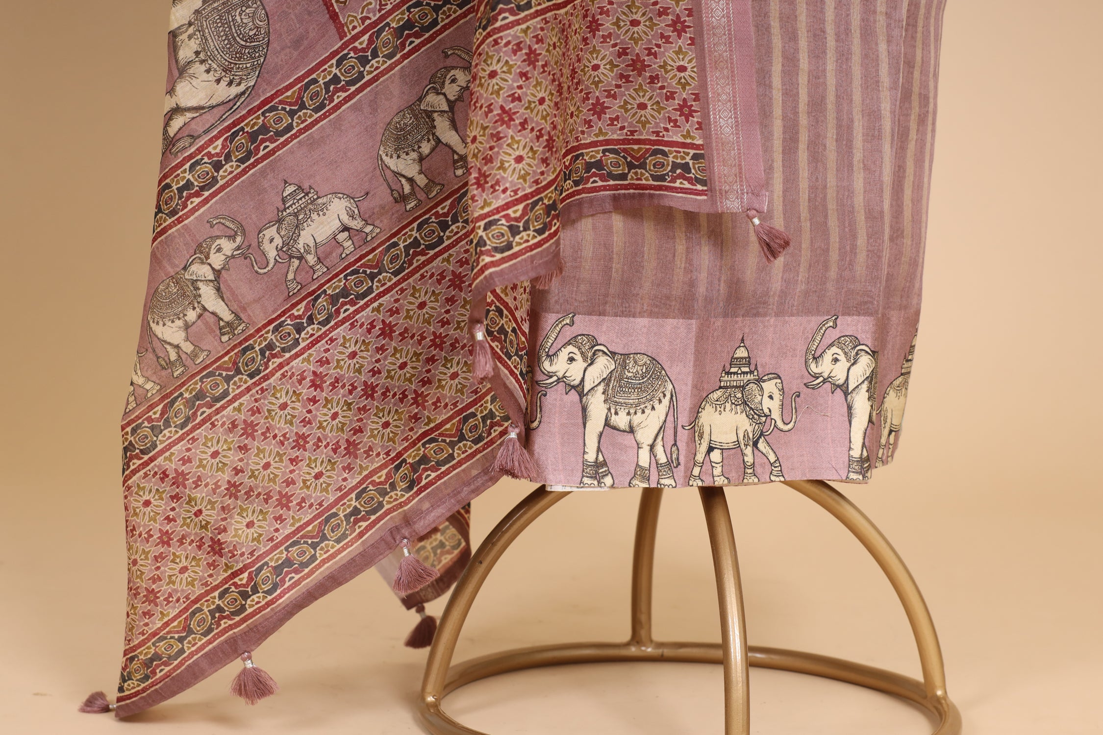 Lavender Pink Pure Mul Cotton Suit Set