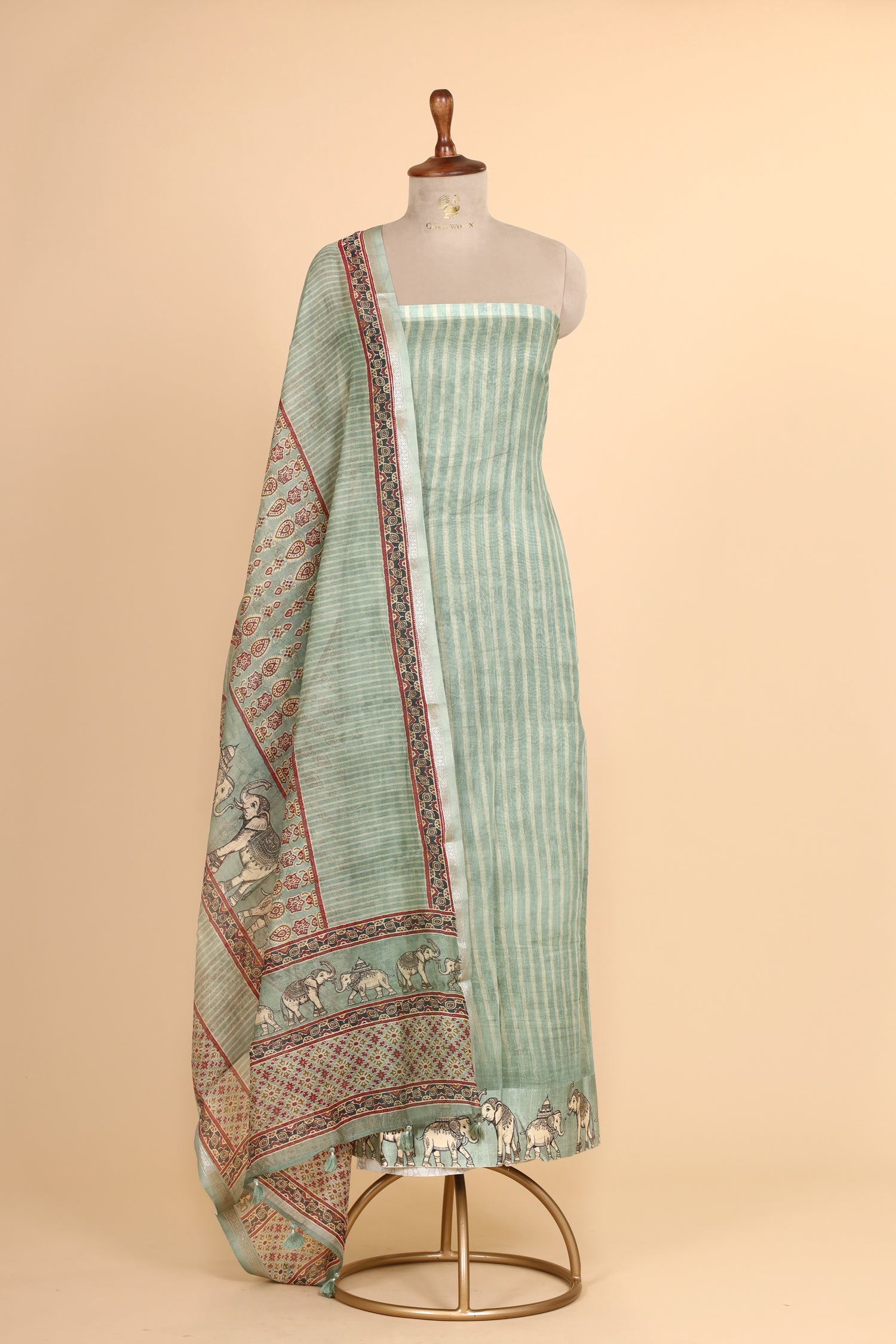 Mint Green Pure Mul Cotton Suit Set