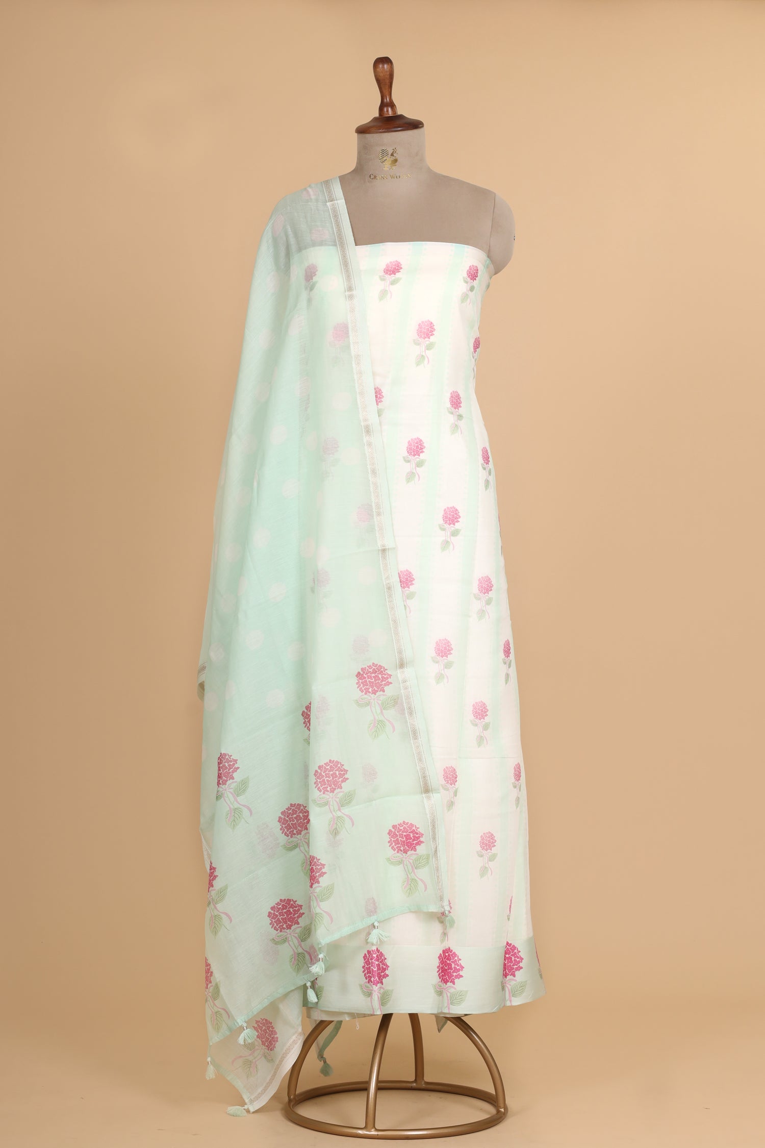 Mint Green Pure Mul Cotton Suit Set