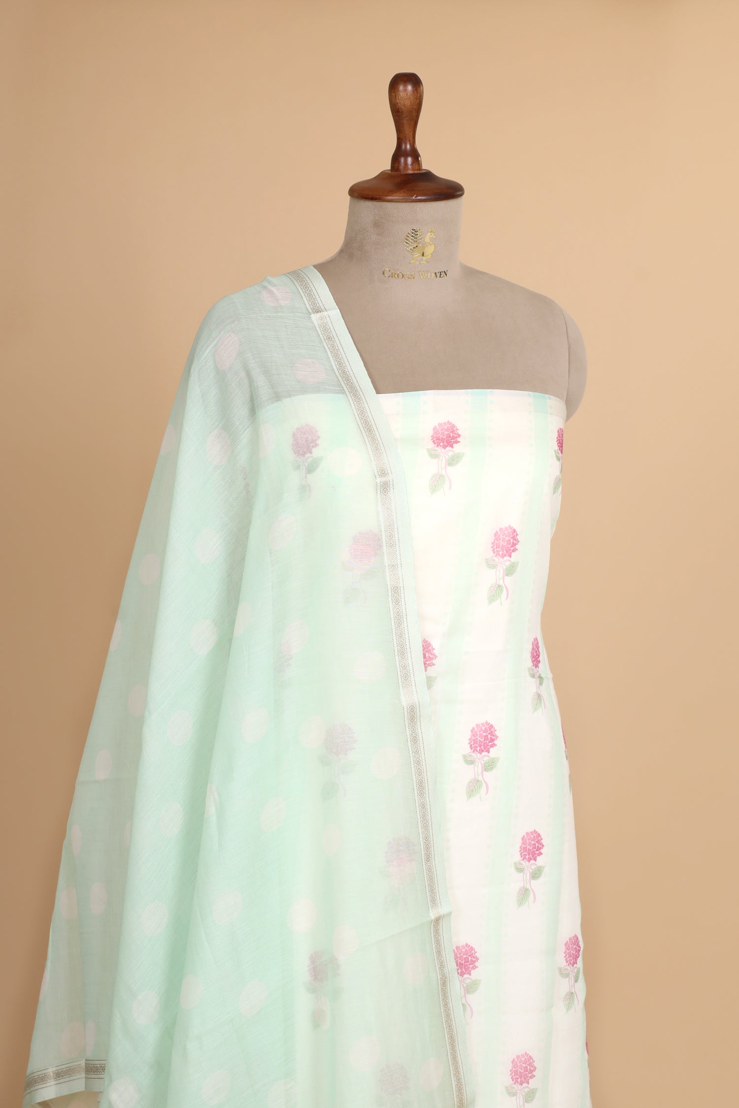 Mint Green Pure Mul Cotton Suit Set