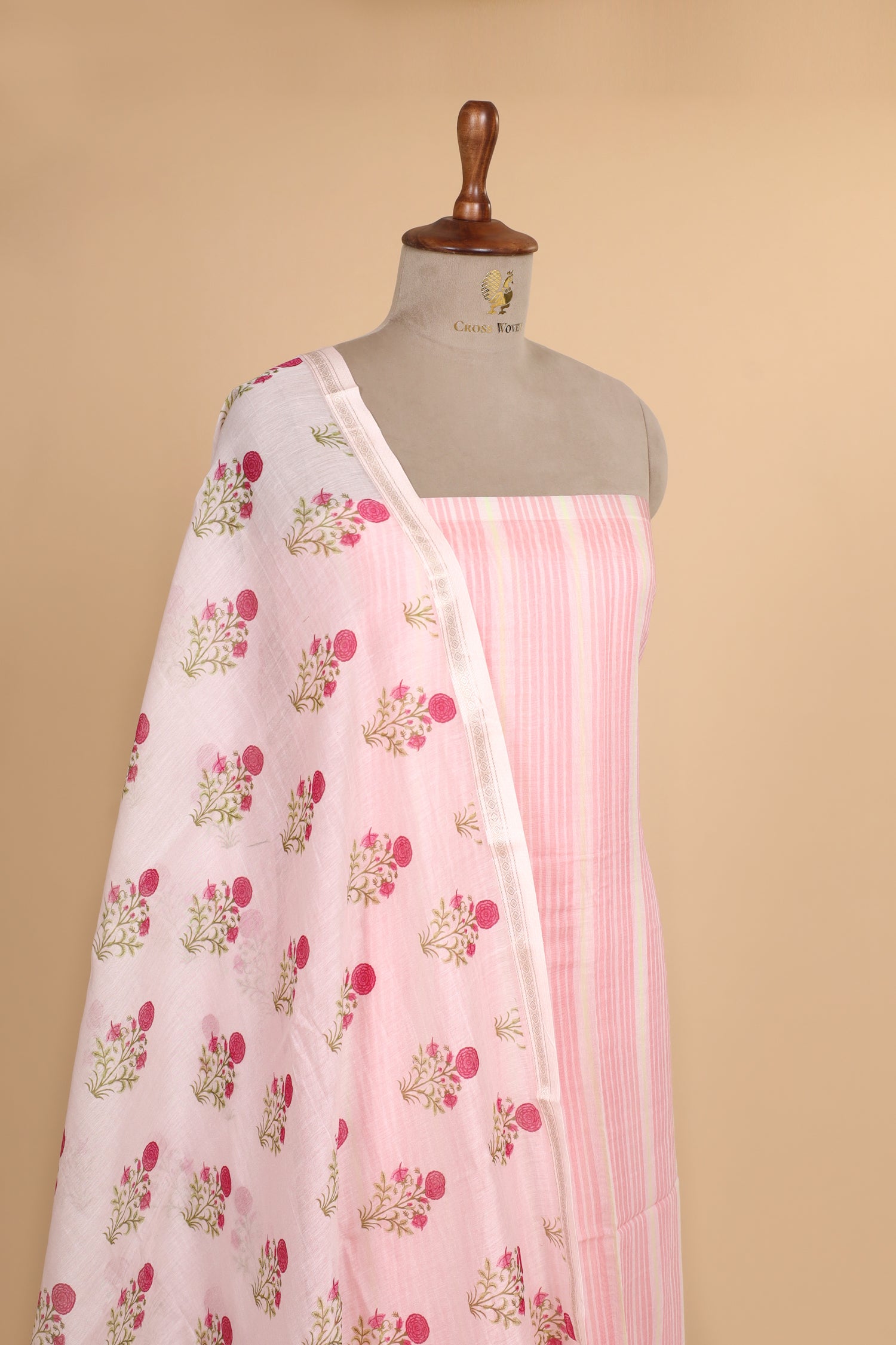 Pastel Pink Pure Mul Cotton Suit Set