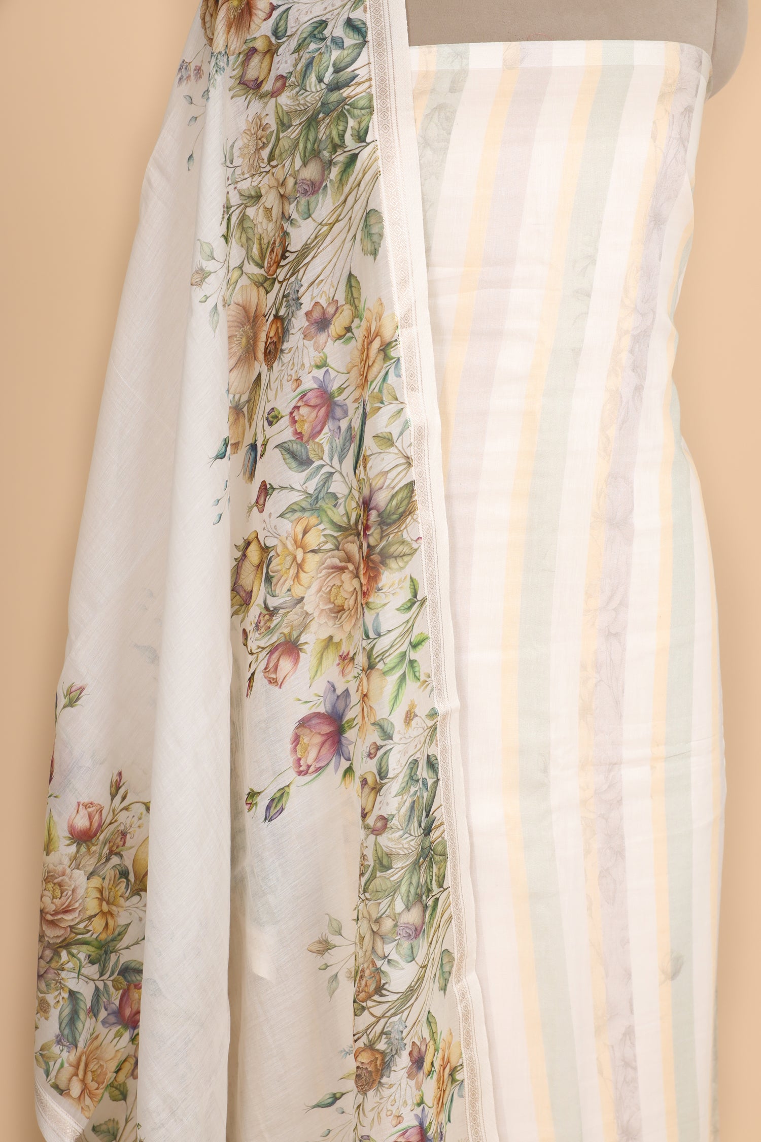 Soft Ivory Pure Mul Cotton Suit Set
