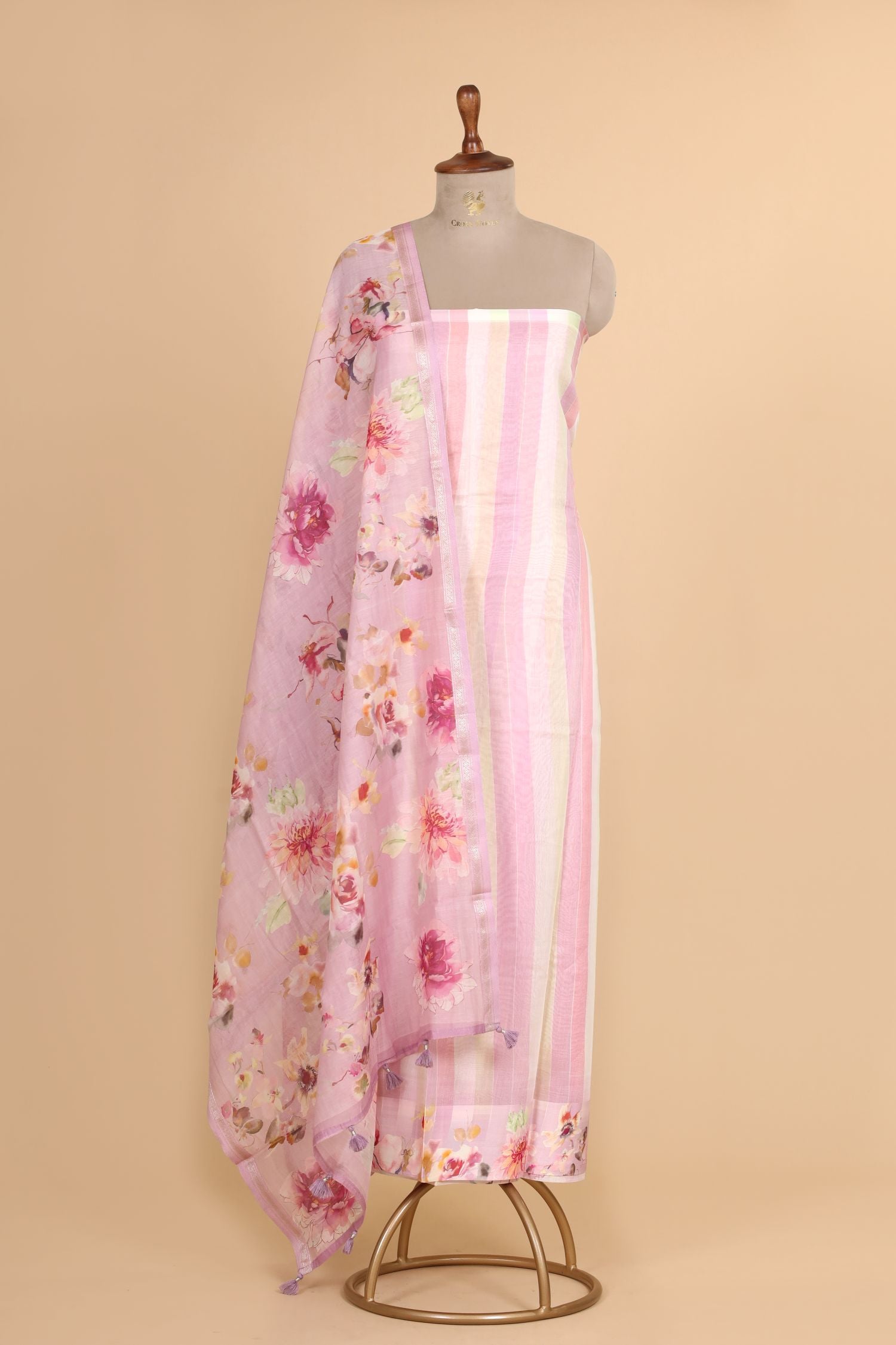 Dusty Rose Pure Mul Cotton Suit Set
