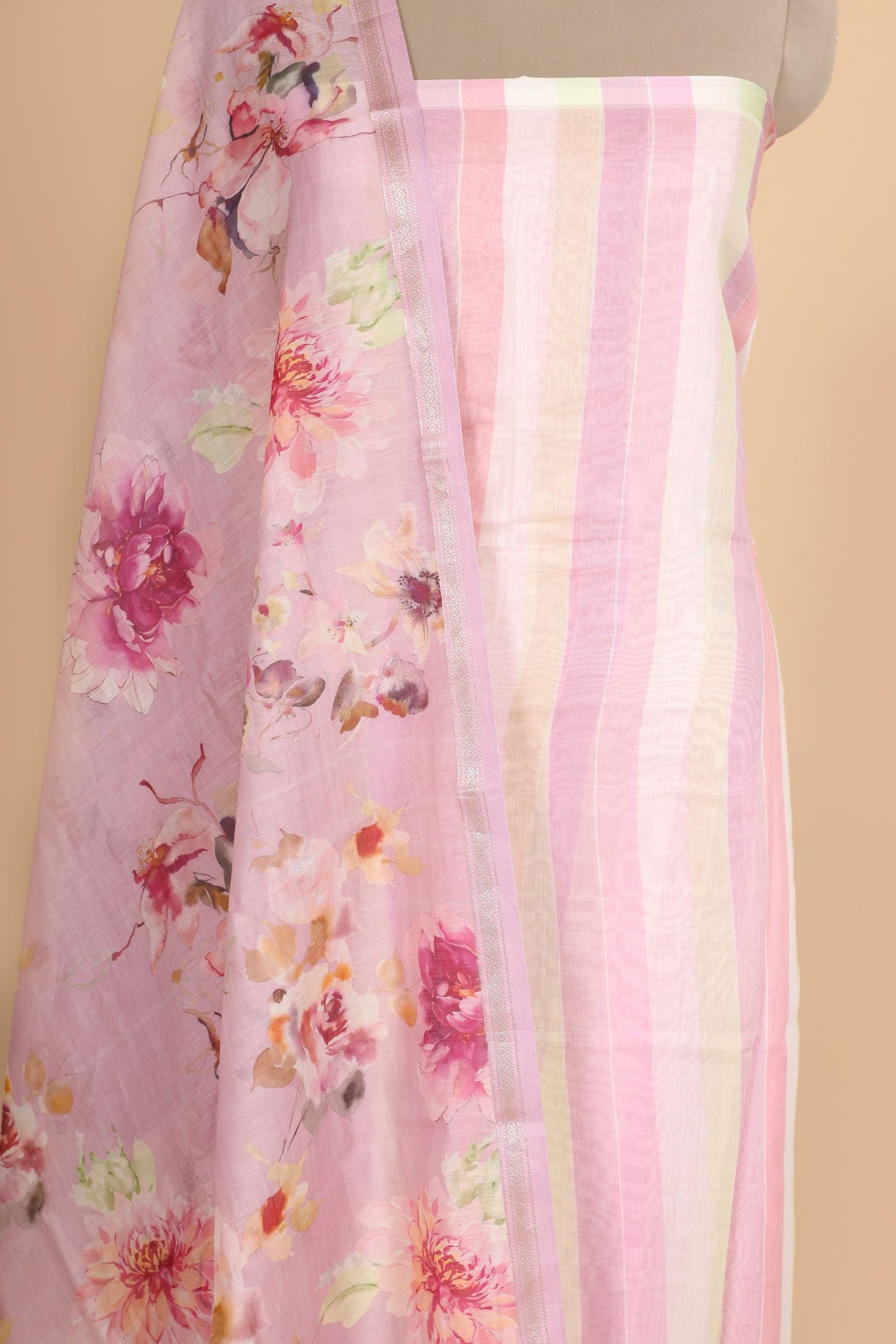 Dusty Rose Pure Mul Cotton Suit Set