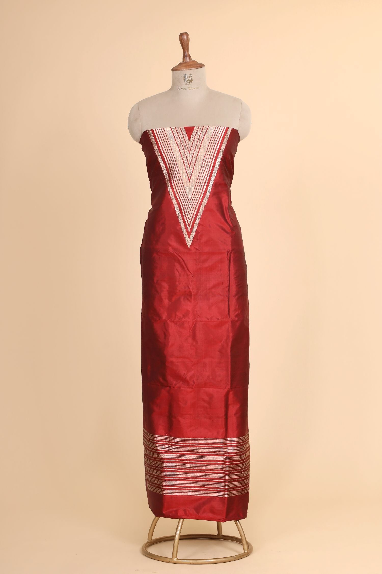 Wine Red Katan Silk Co-ord Set