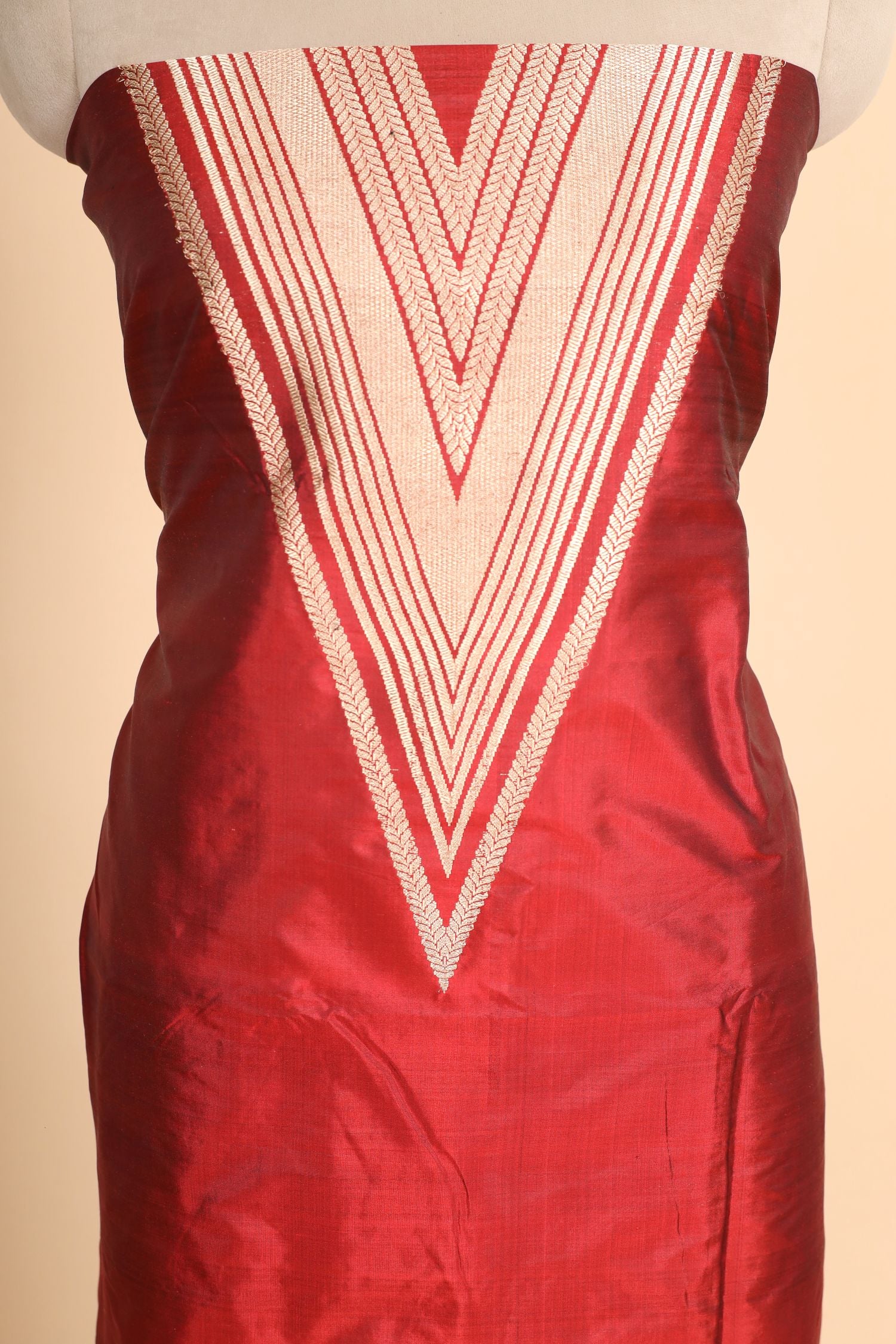 Wine Red Katan Silk Co-ord Set