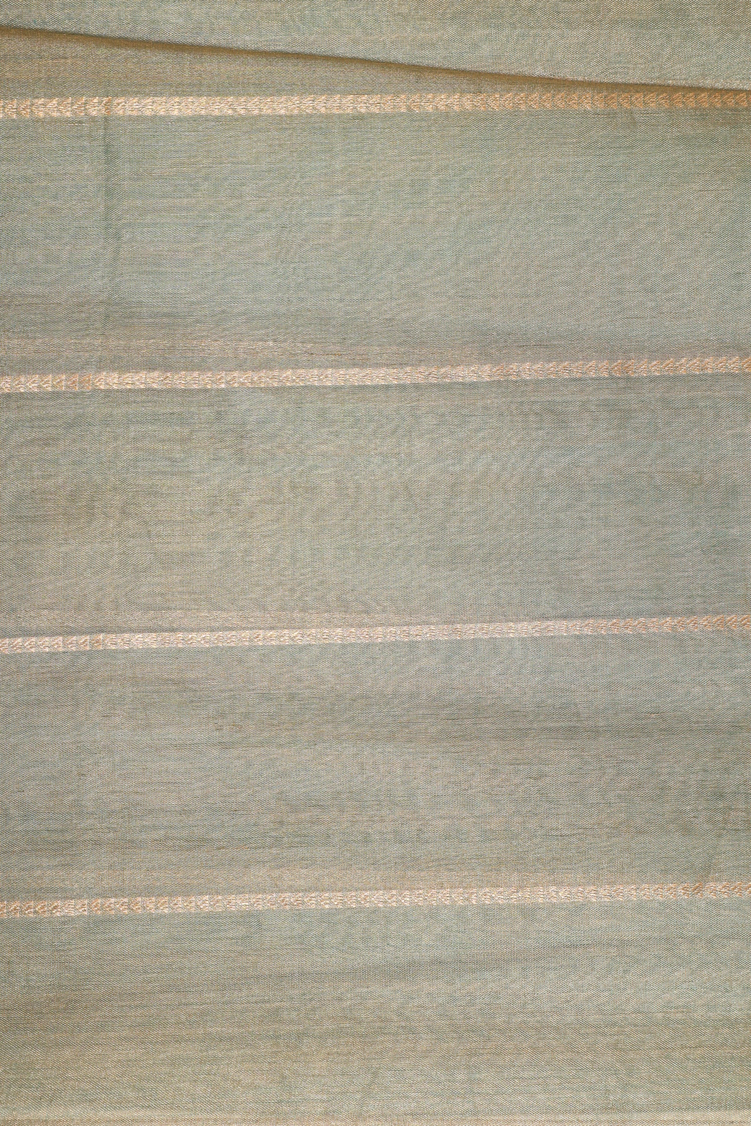 Aqua Blue Rangkat Tissue Silk Saree with Hand-Painted Border