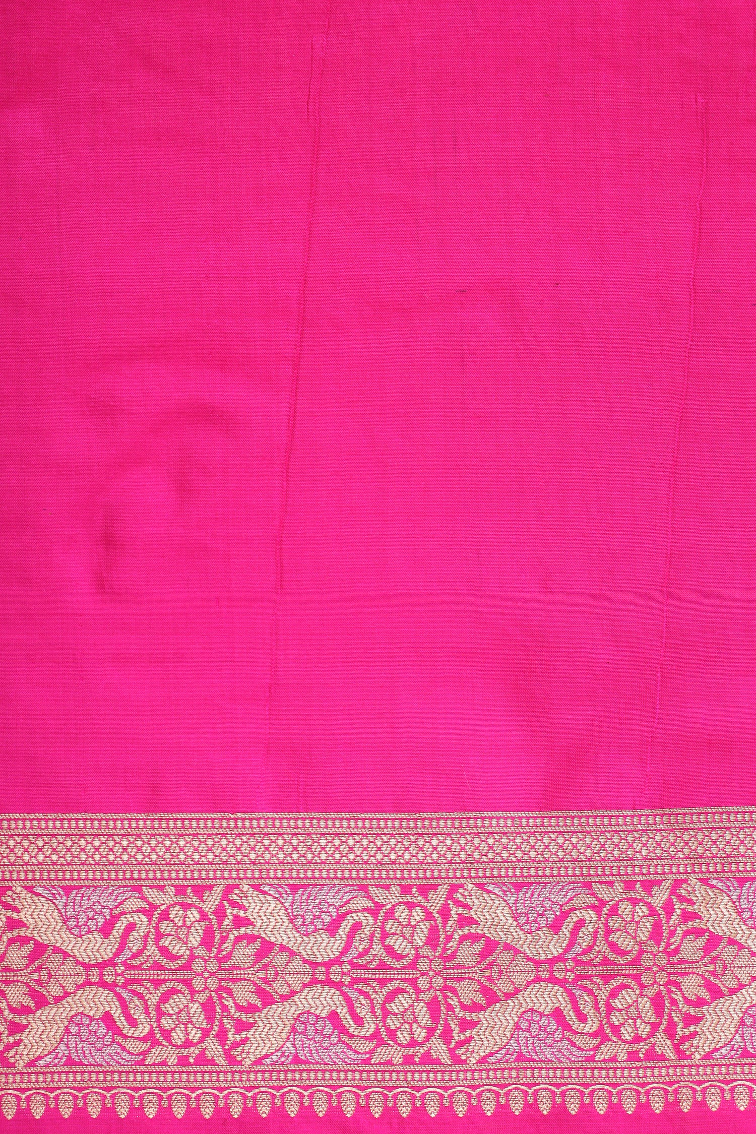 Bright Pink Handwoven Pure Banarasi Katan Silk Saree