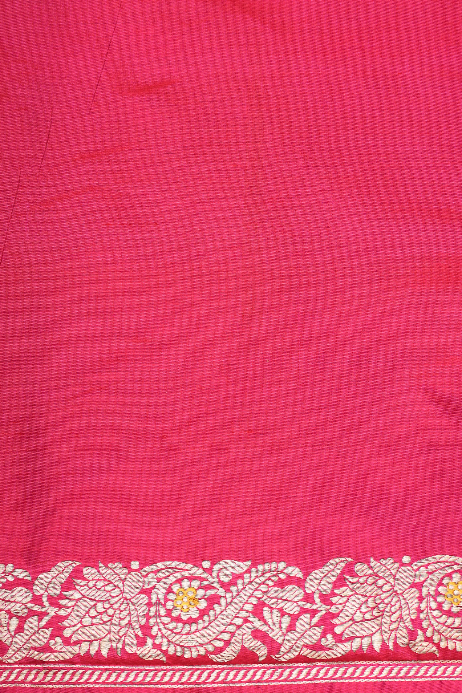 Vibrant Rani Pink Handwoven Pure Banarasi Katan Silk Saree