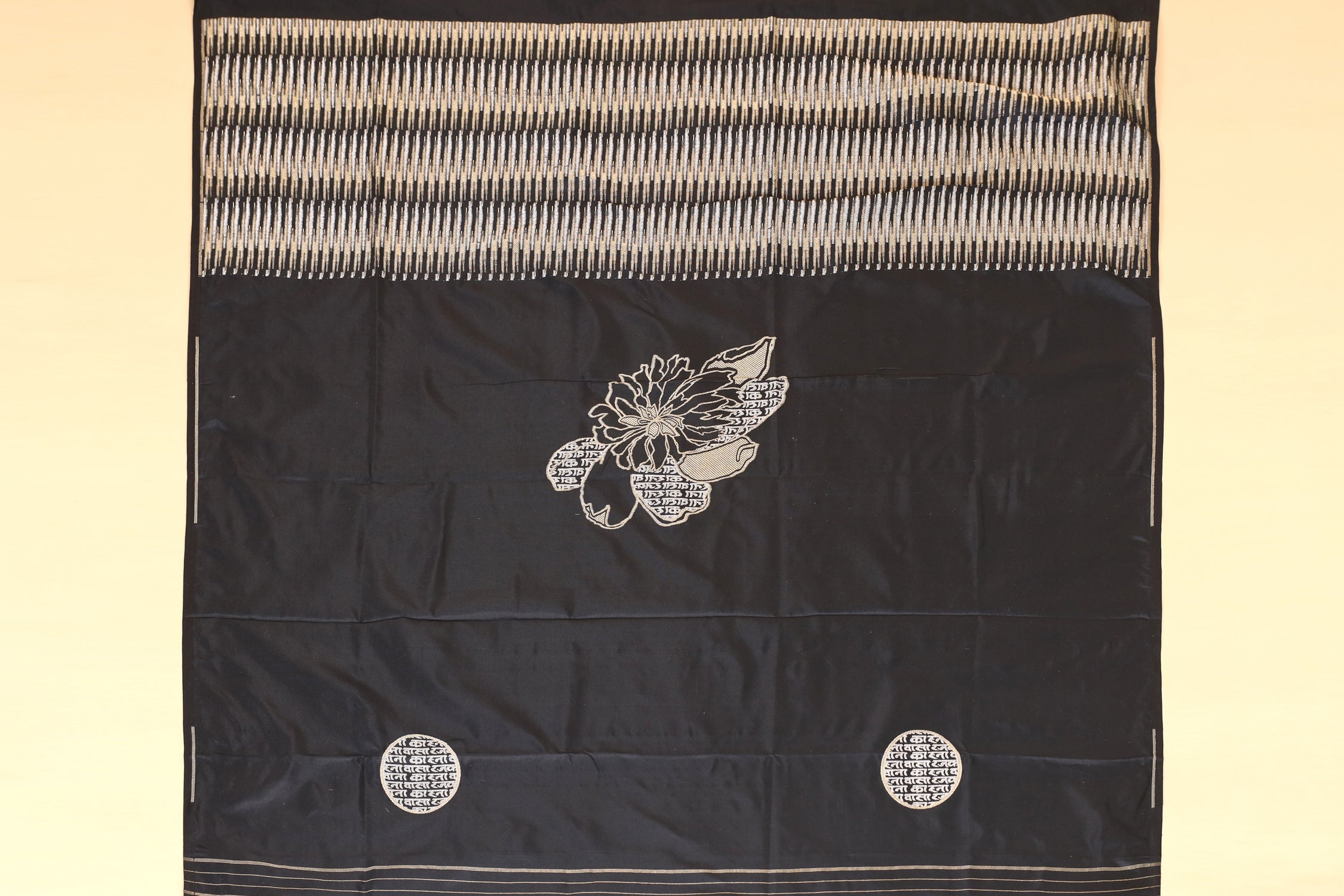 Black Handwoven Pure Banarasi Katan Silk Saree