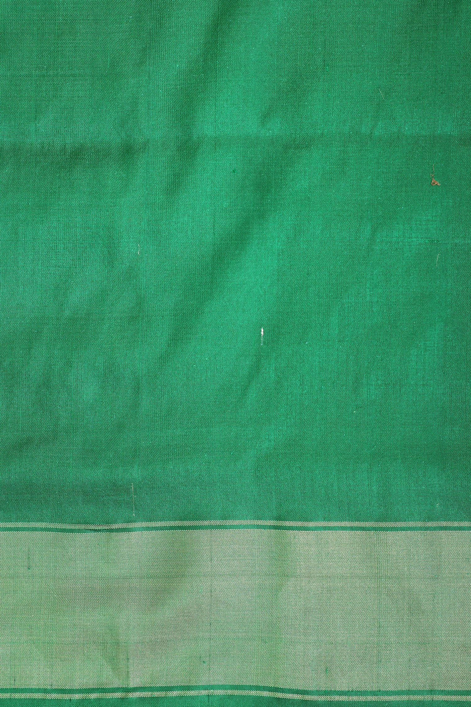 Red Katan Silk Ikkat Patola Saree With Green Border