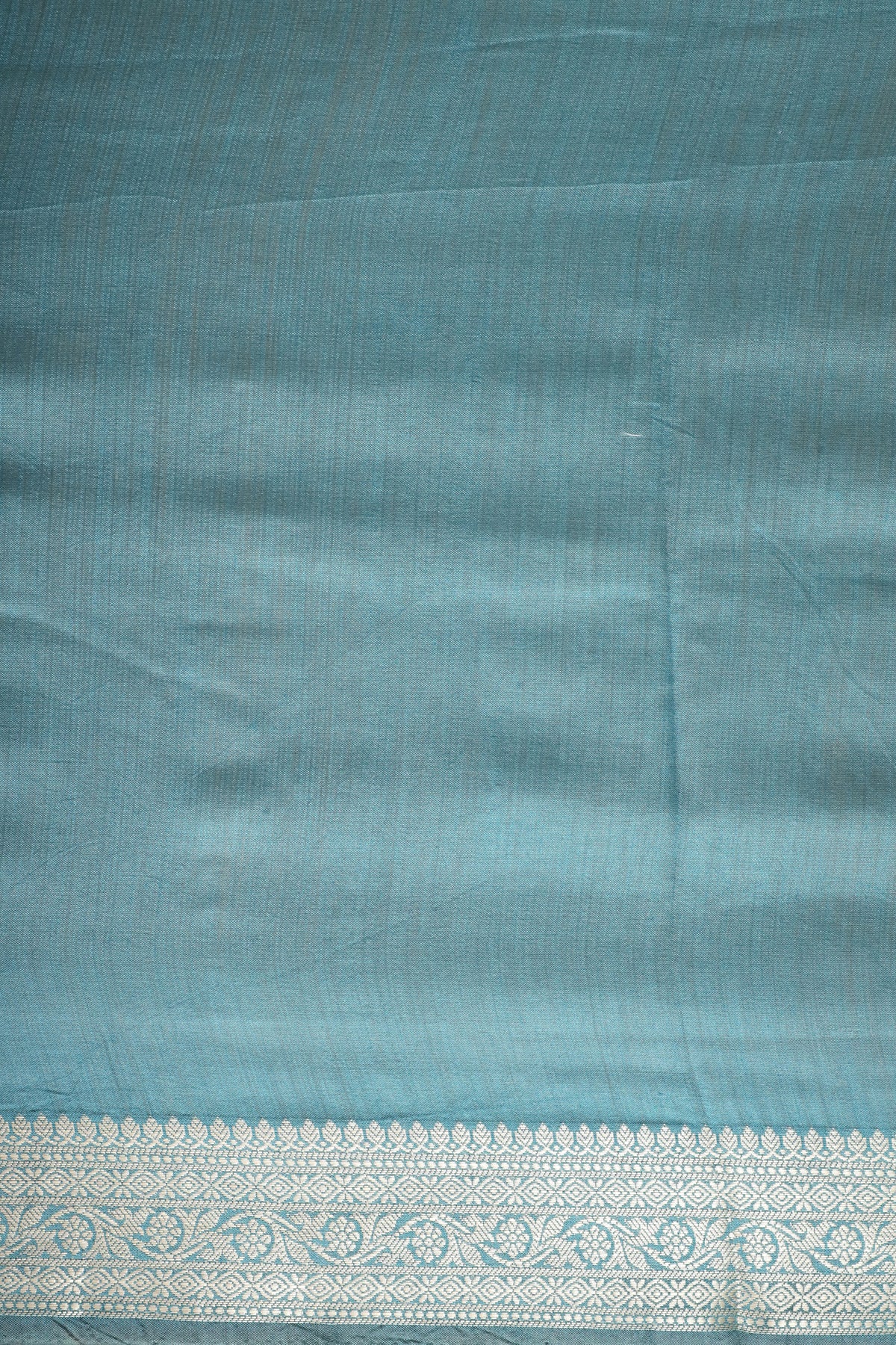 Dusty Blue Rangkat Handbrush Pure Chiniya Silk Saree