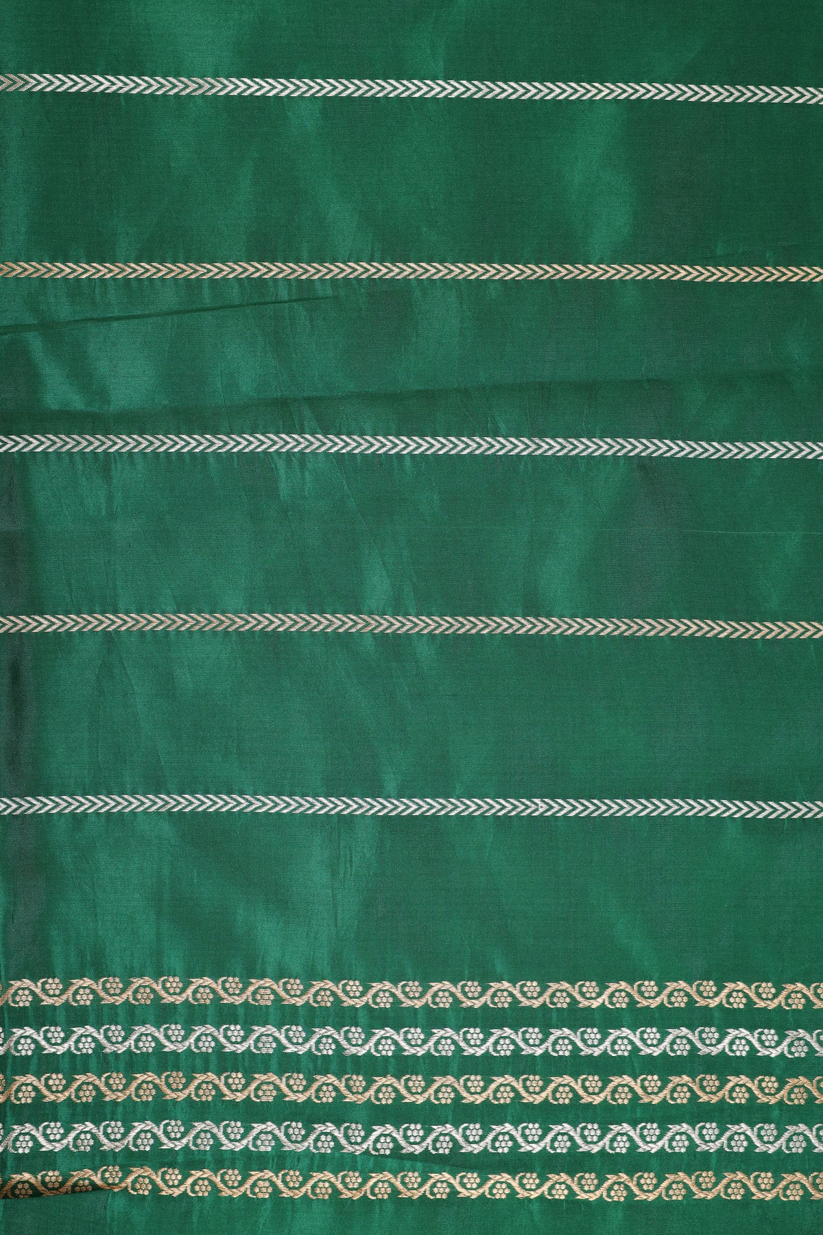 Emerald Green Handwoven Pure Banarasi Soft Silk Saree