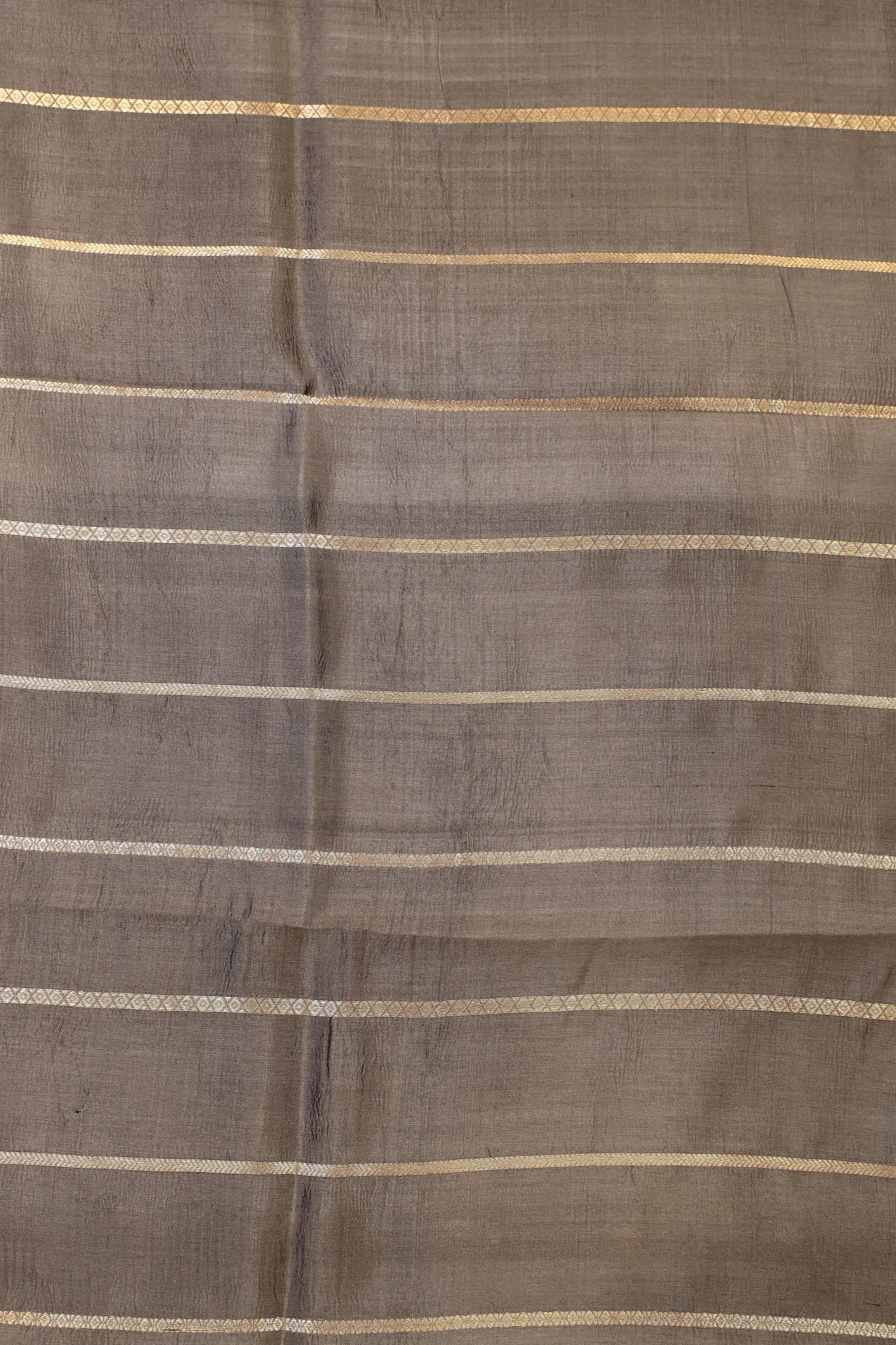 Mouse Gray Handwoven Pure Banarasi Katan Soft Silk Saree